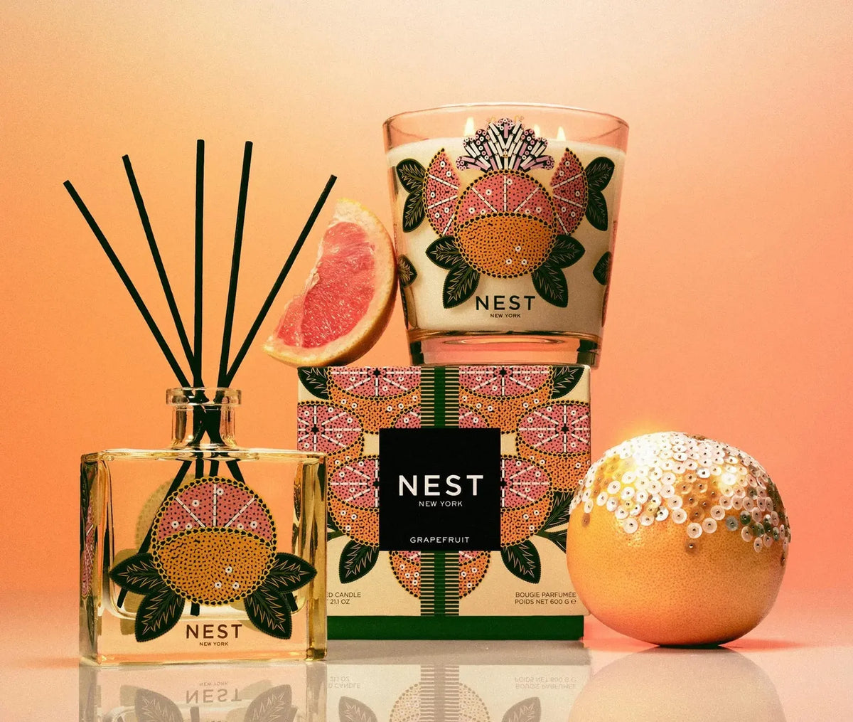 Grapefruit Decorative 3-Wick Candle