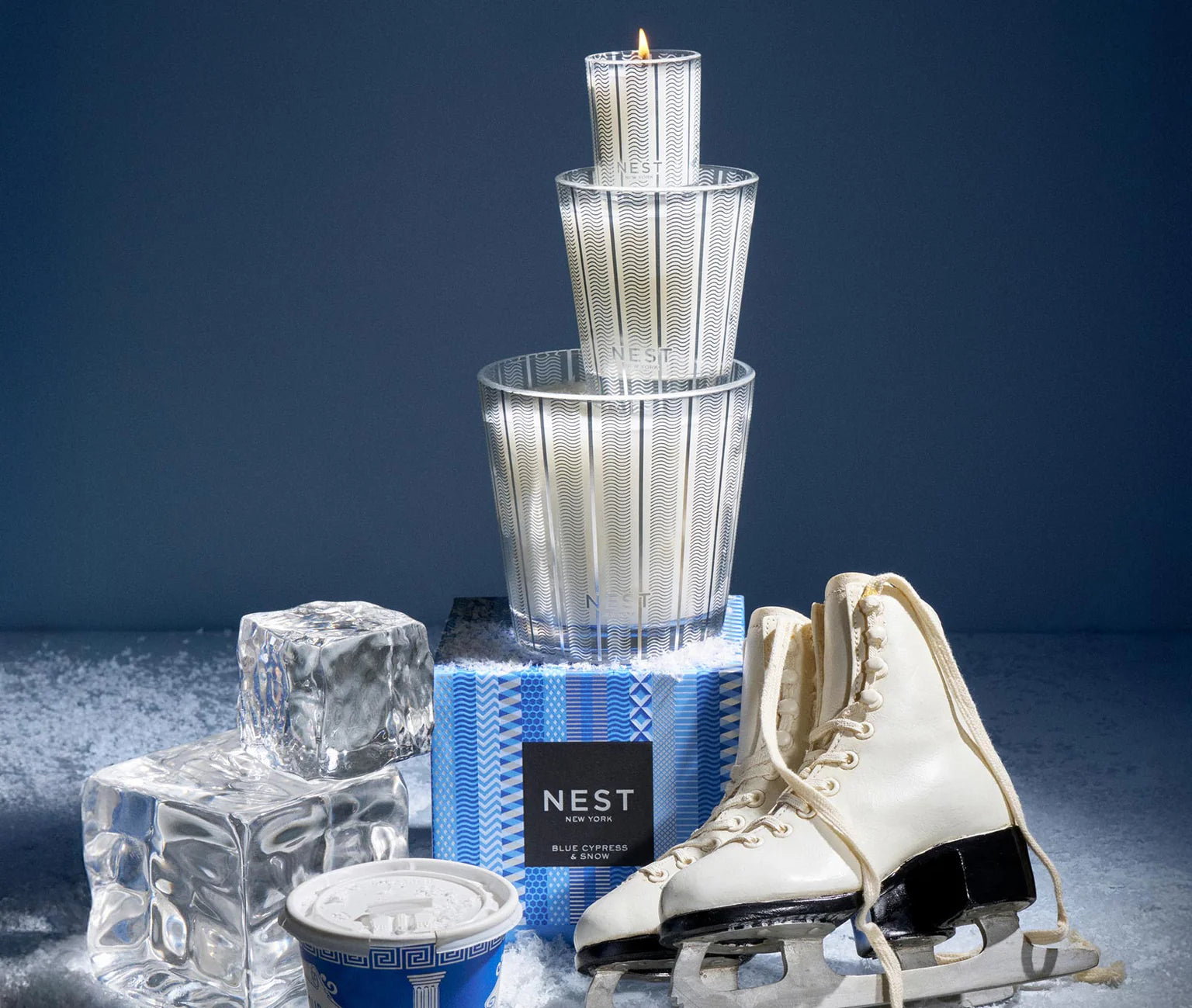 Blue Cypress & Snow Classic Votive