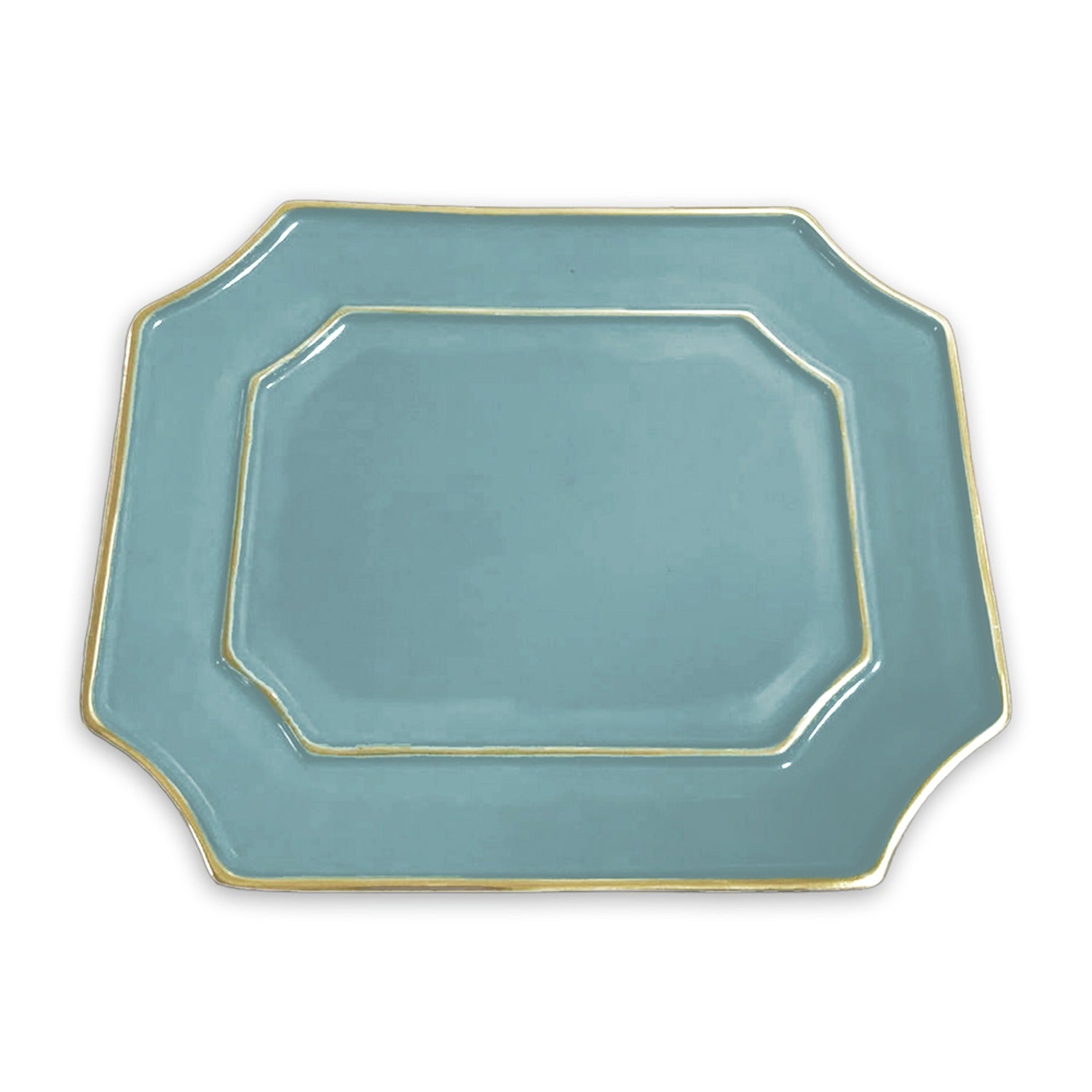 ENCANTO Lucca Medium Rectangular Tray Turquoise