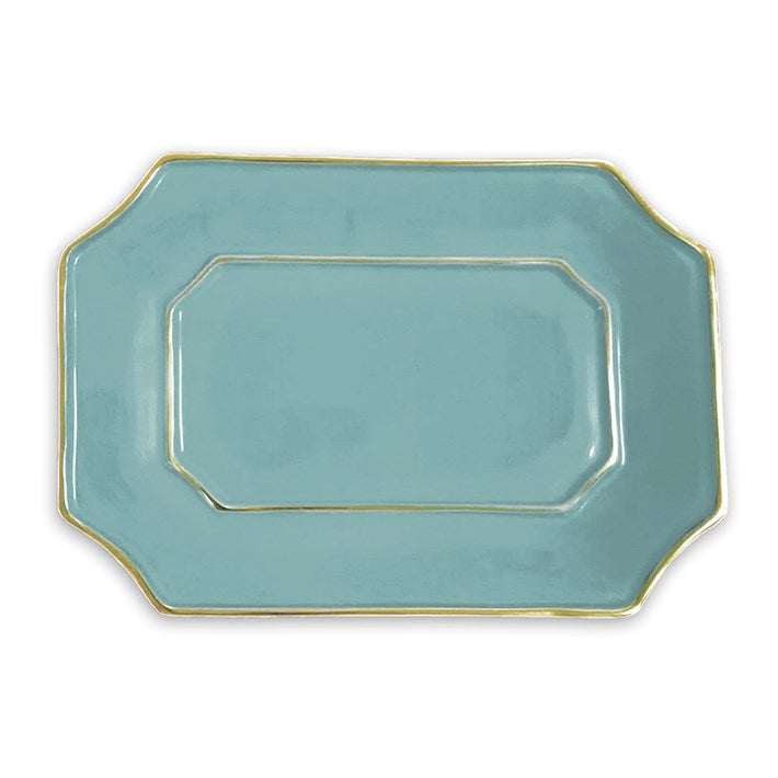 ENCANTO Lucca Large Rectangular Tray Turquoise