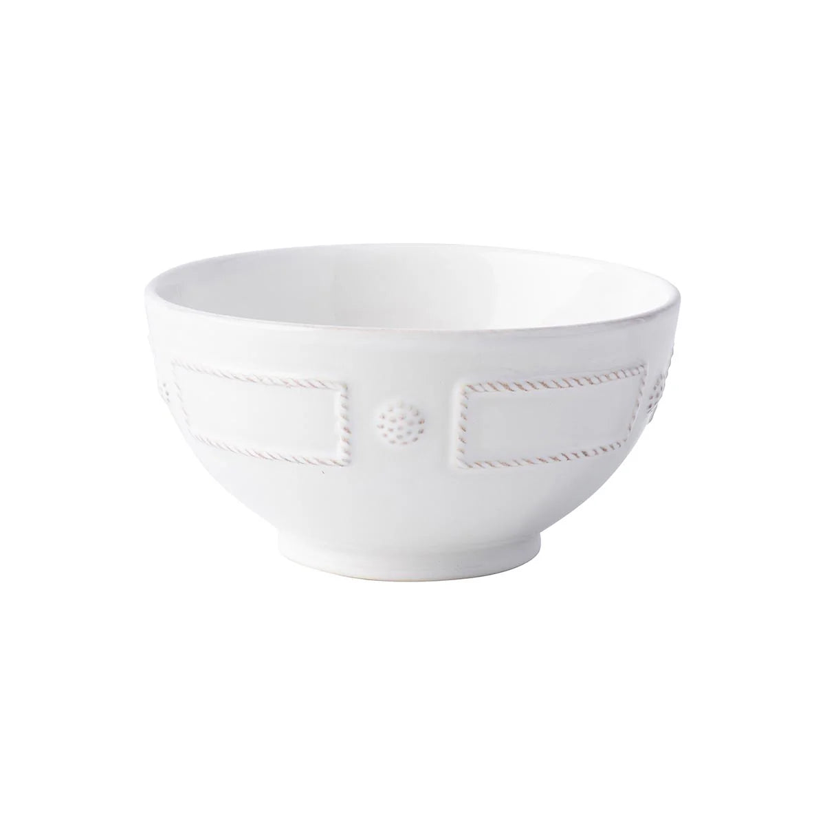 French Panel Cereal/Ice Cream Bowl - Whitewash
