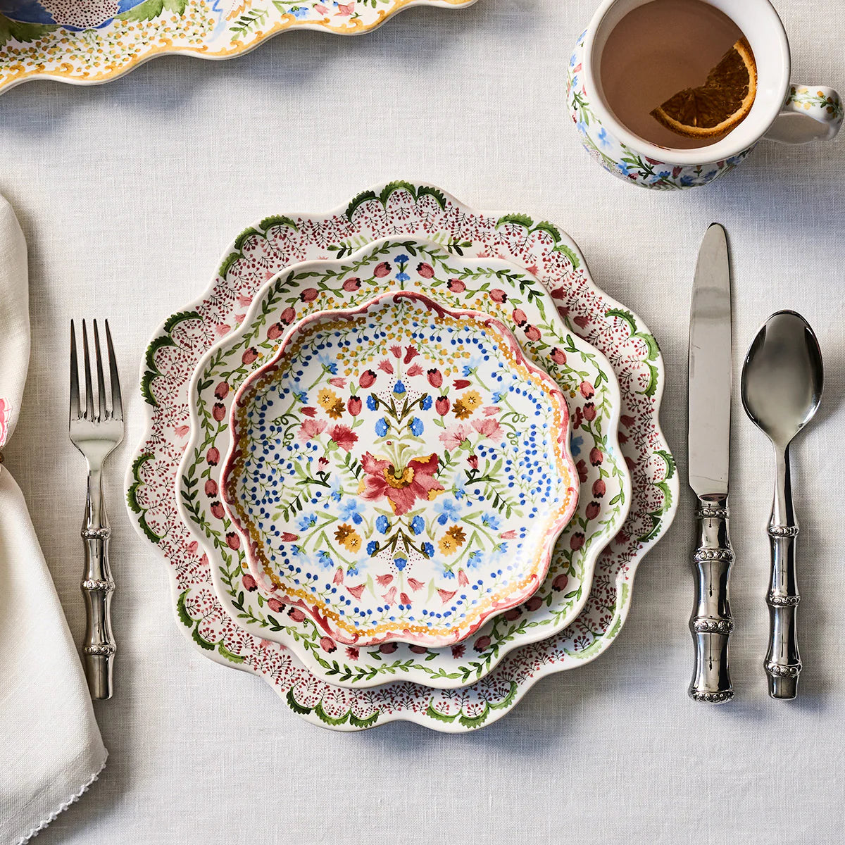 Sofia  Side/Cocktail Plate Set/4 - Multi