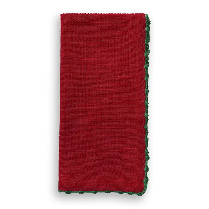Knotted Edge Natural Cotton Napkin Set of 4