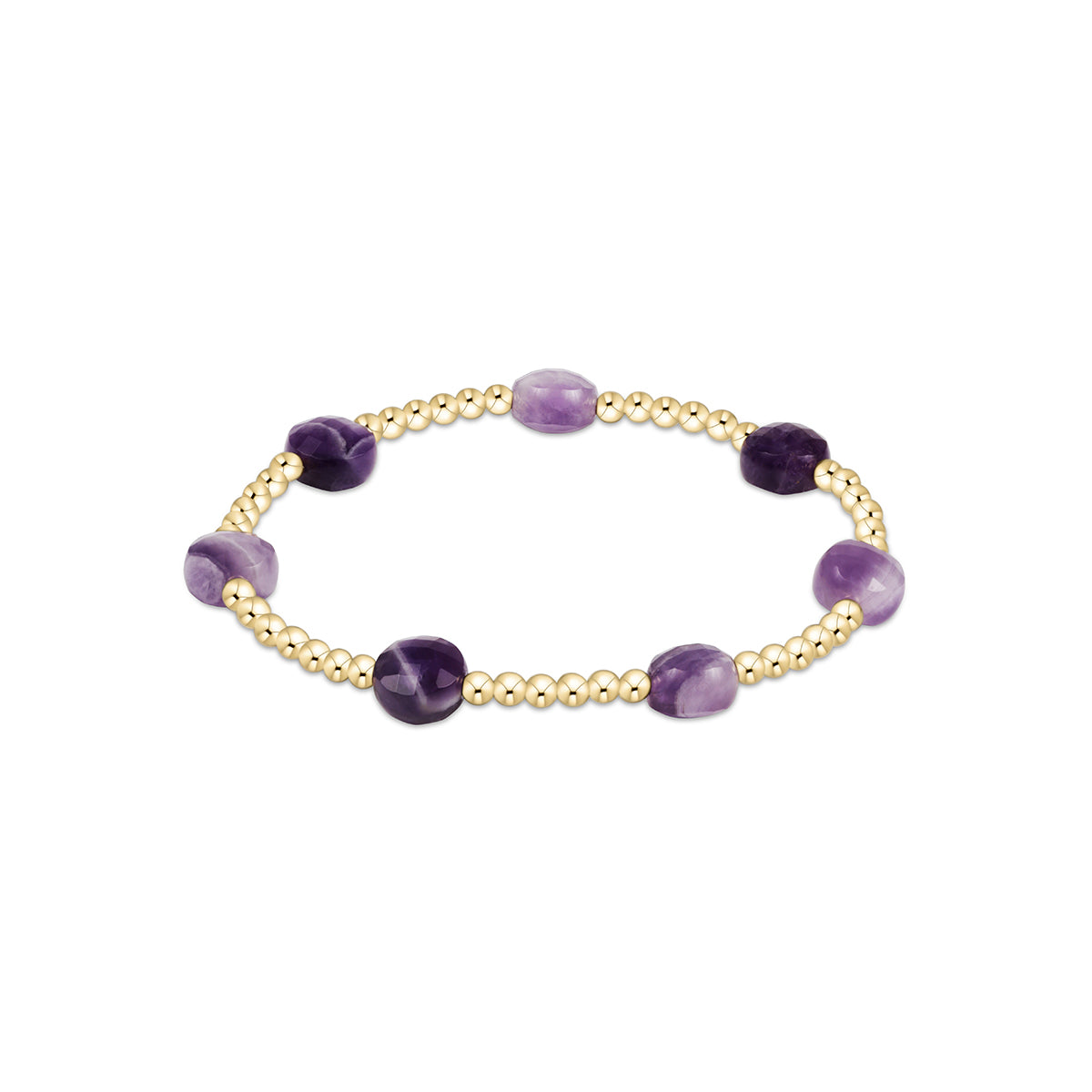 enewton Extends - Admire Gold 3mm Bead Bracelet - Amethyst