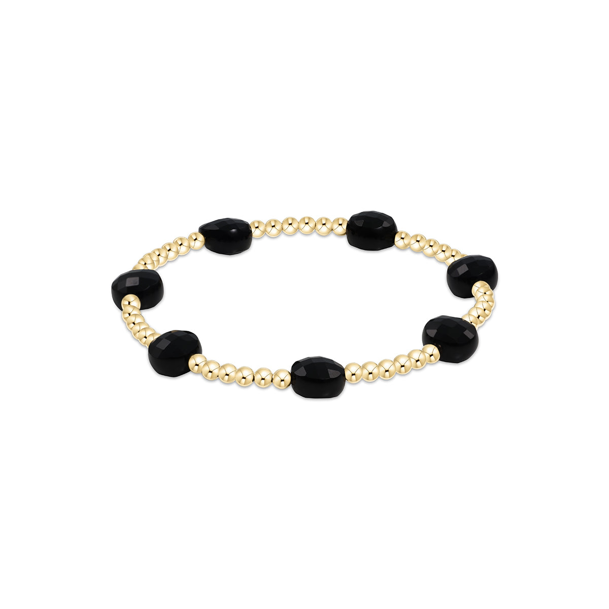 enewton Extends - Admire Gold 3mm Bead Bracelet - Faceted Onyx
