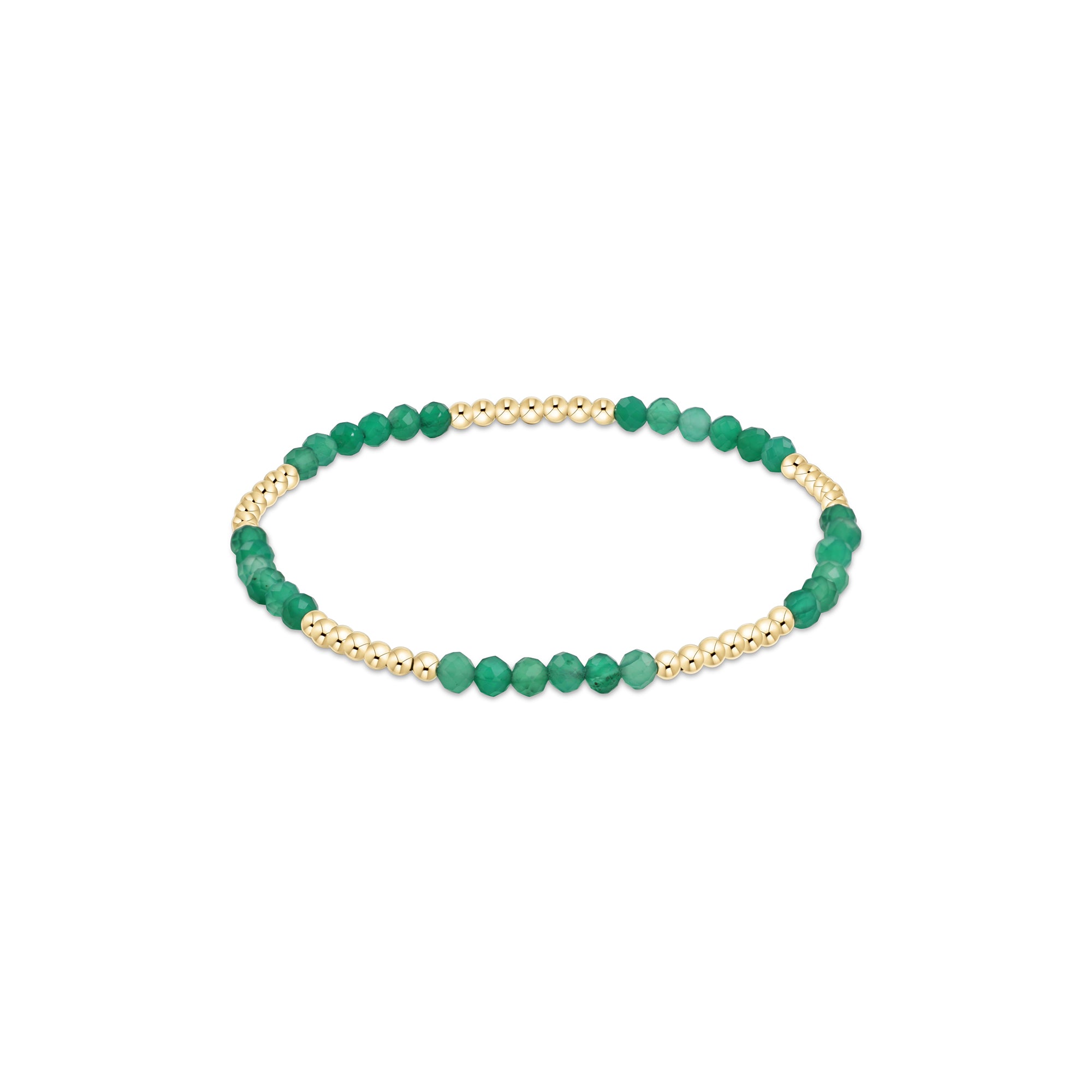 Blissful 2.5mm Beaded Bracelet Green Onyx