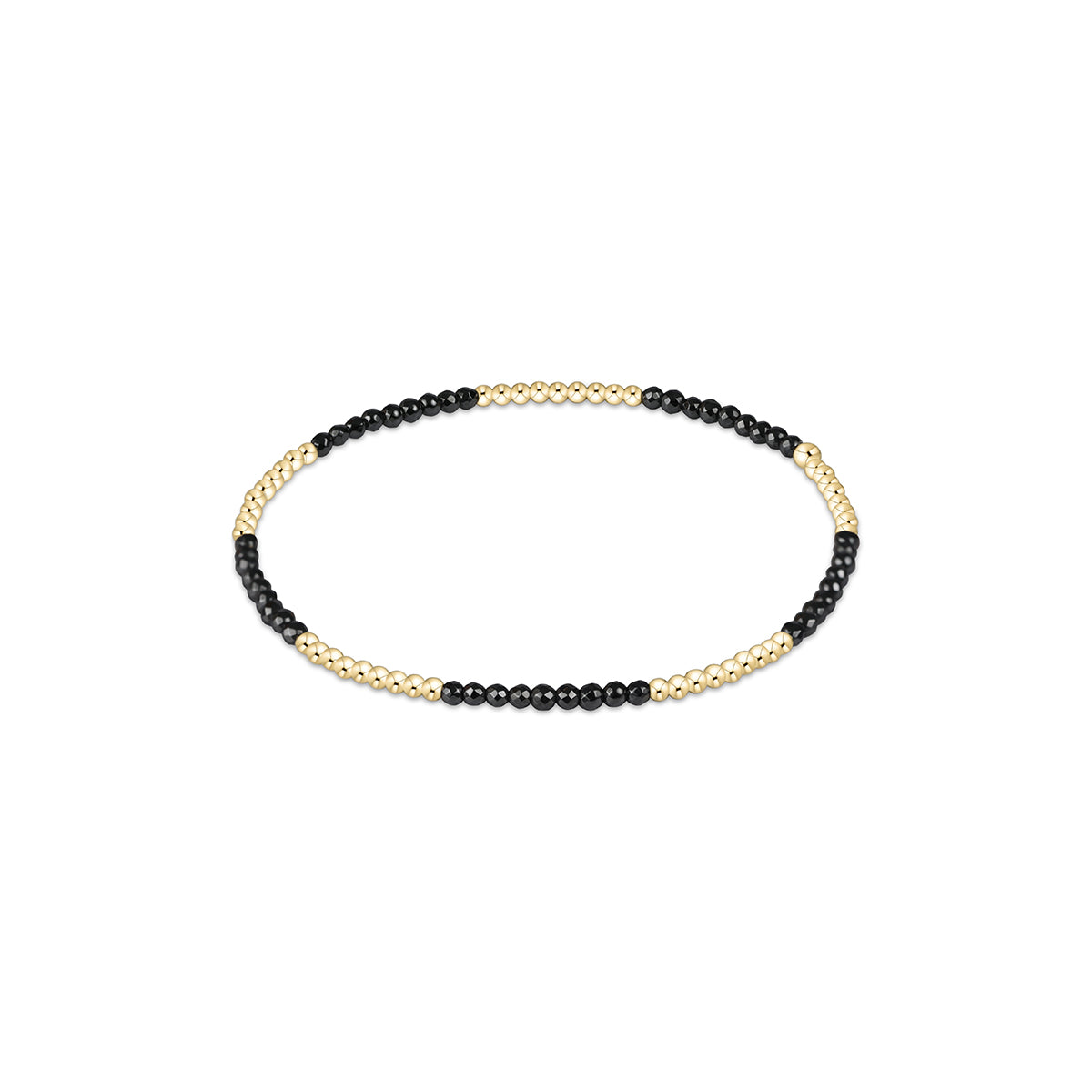 Blissful Pattern 2mm Beaded Bracelet Faceted Hematite