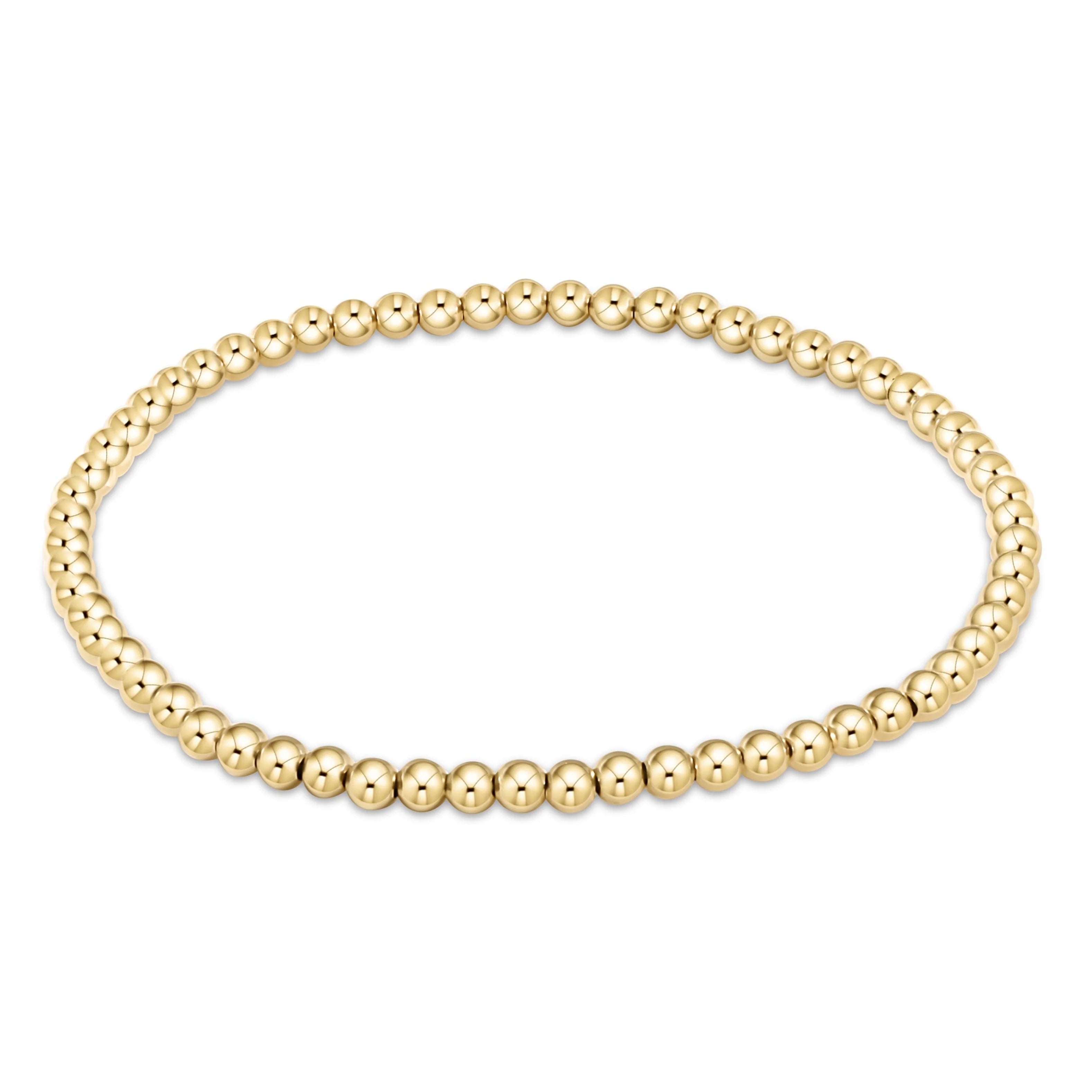 Classic Gold Beaded Bracelet 3MM