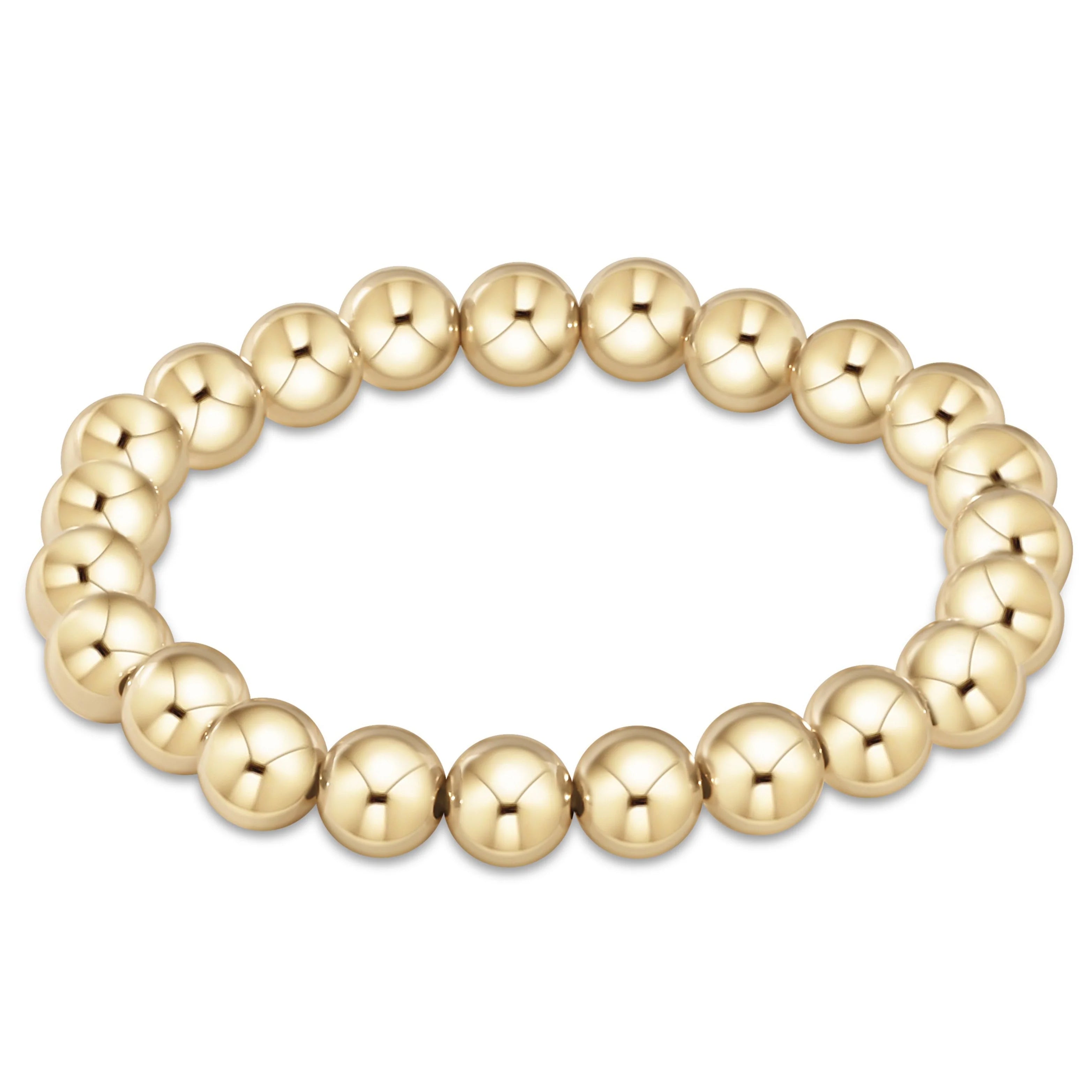 Classic Gold Beaded Bracelet 8 MM