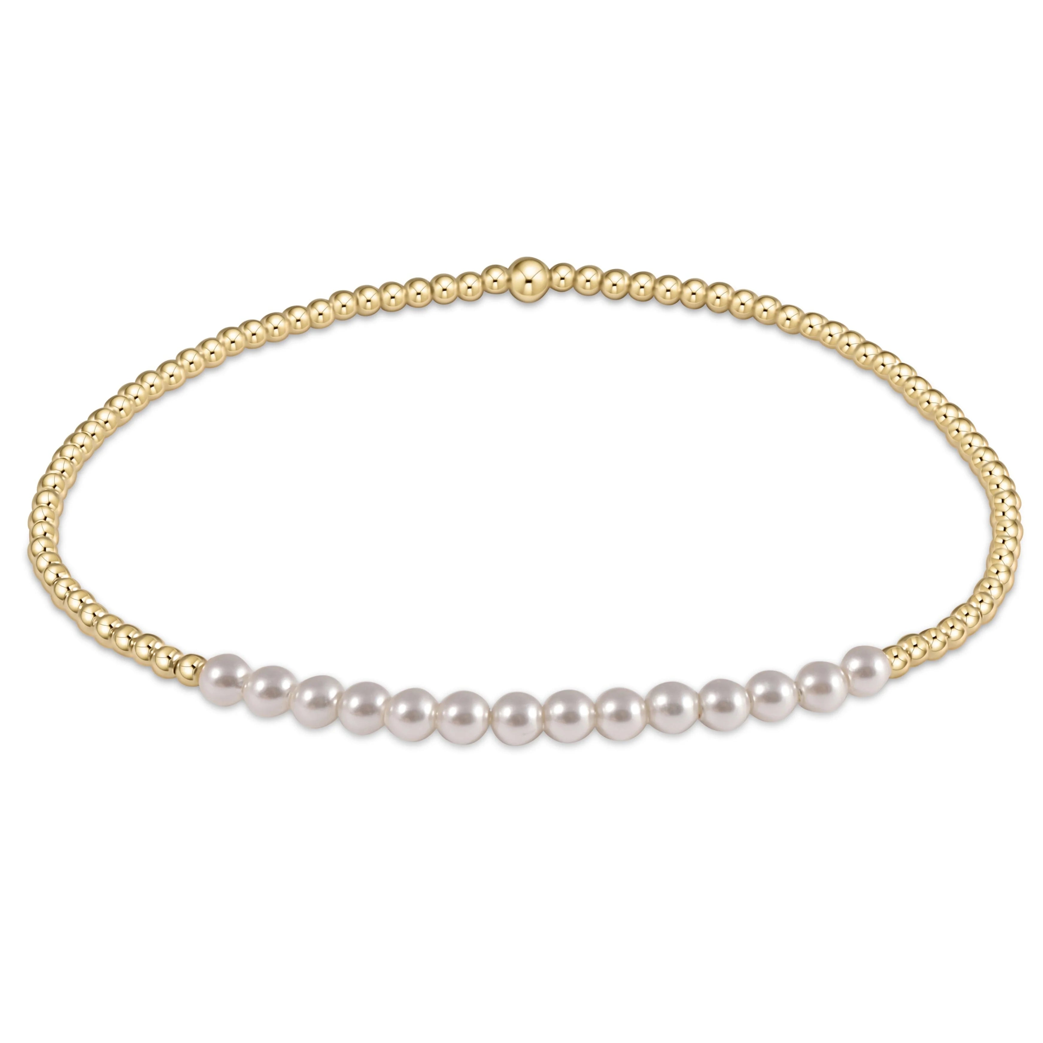 Gold Bliss Bracelet 2mm Pearl