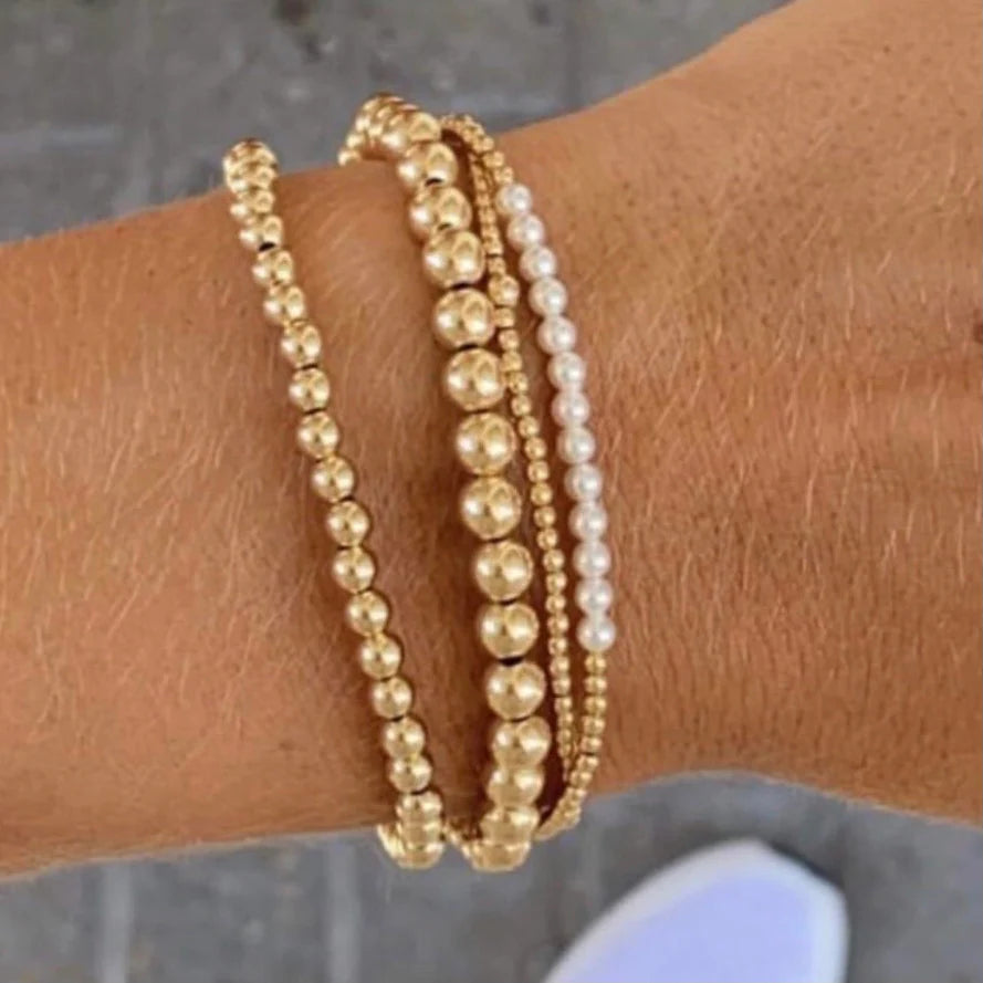 Gold Bliss Bracelet 2mm Pearl