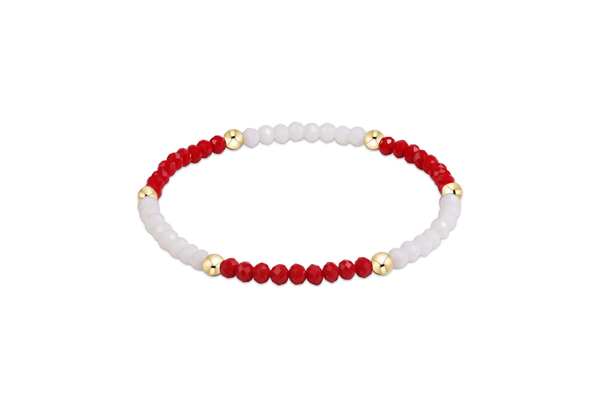 gameday flirty presence bracelet - red & white