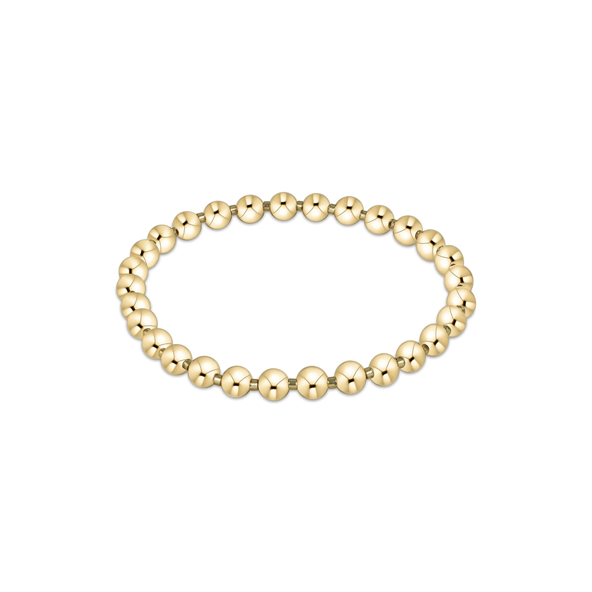 Gameday Hope Grateful 5mm Bead Bracelet - Gold Luster