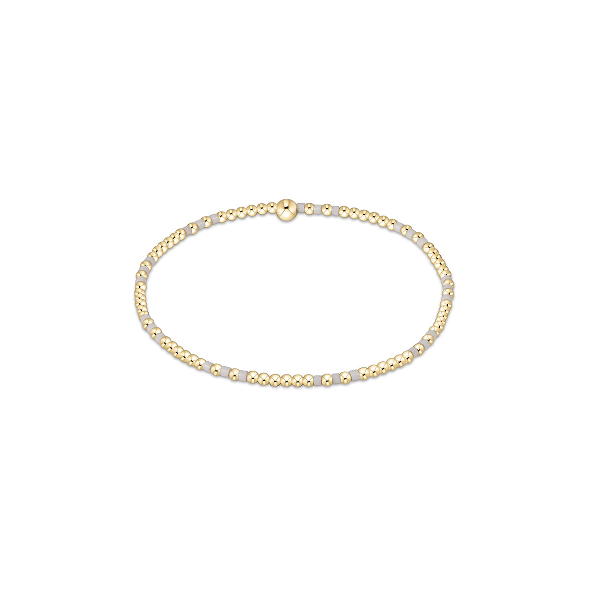 Gameday Hope Joy Pattern 2mm Bead Bracelet - Grey