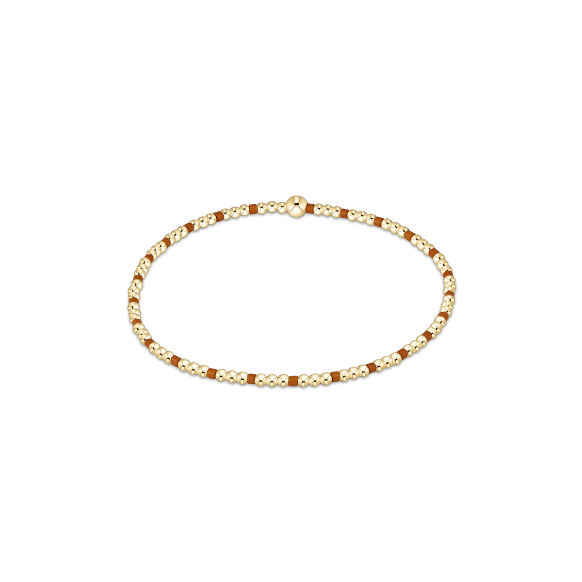 Gameday Hope Sincerity Pattern 2mm Bead Bracelet - Burnt Orange