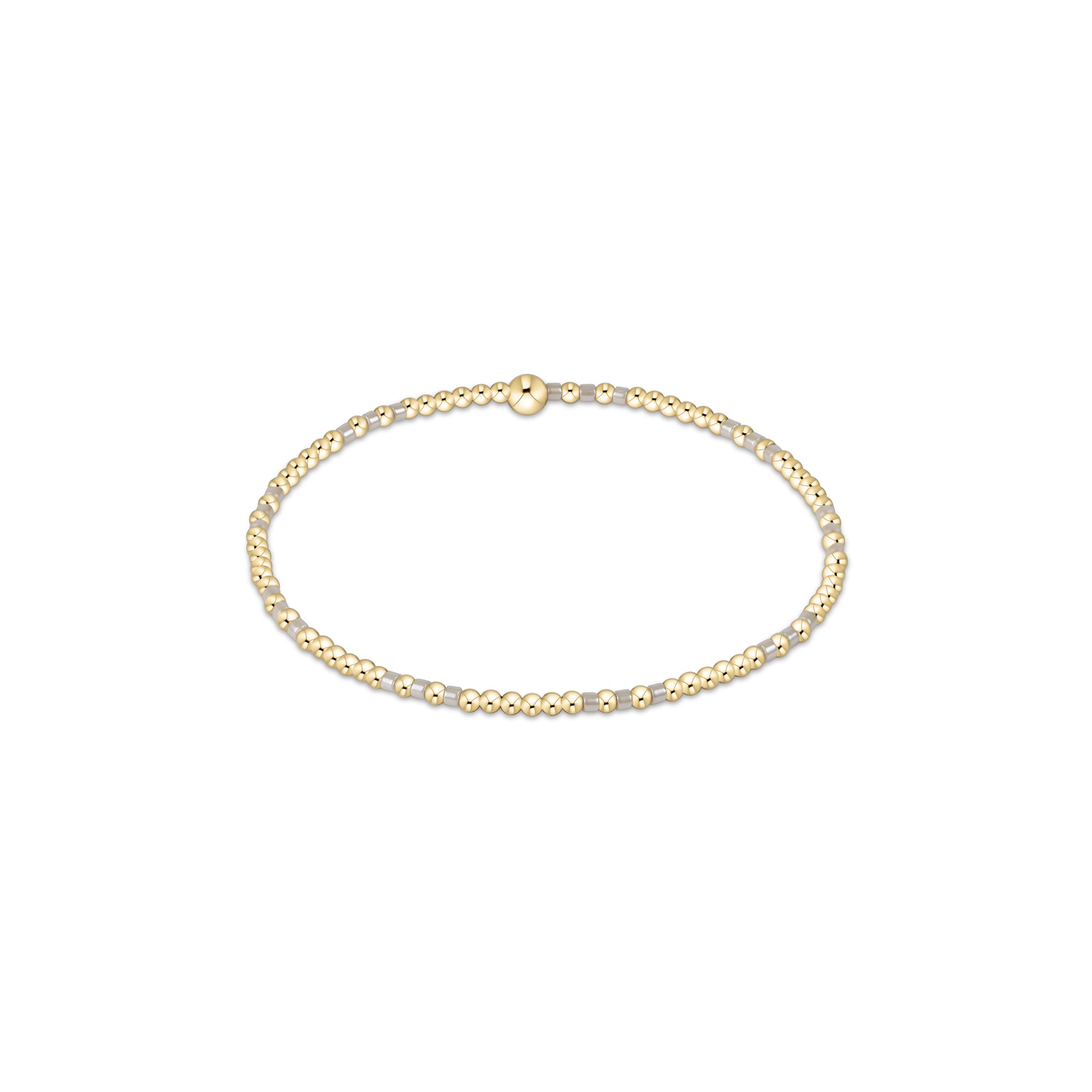 Hope Joy Pattern 2mm Bead Bracelet - Milkshake