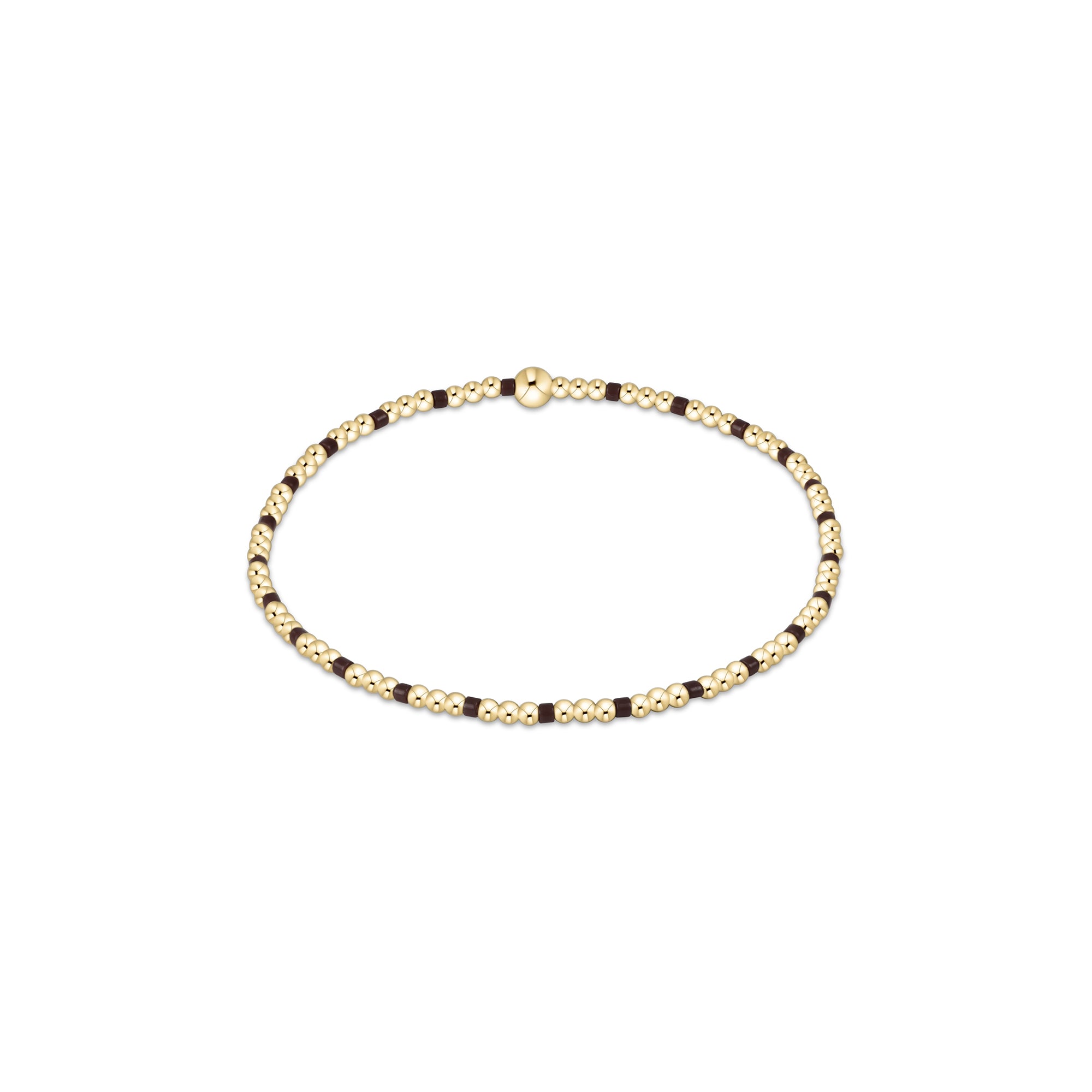 Hope Sincerity Pattern 2mm Bead Bracelet - Chocolate