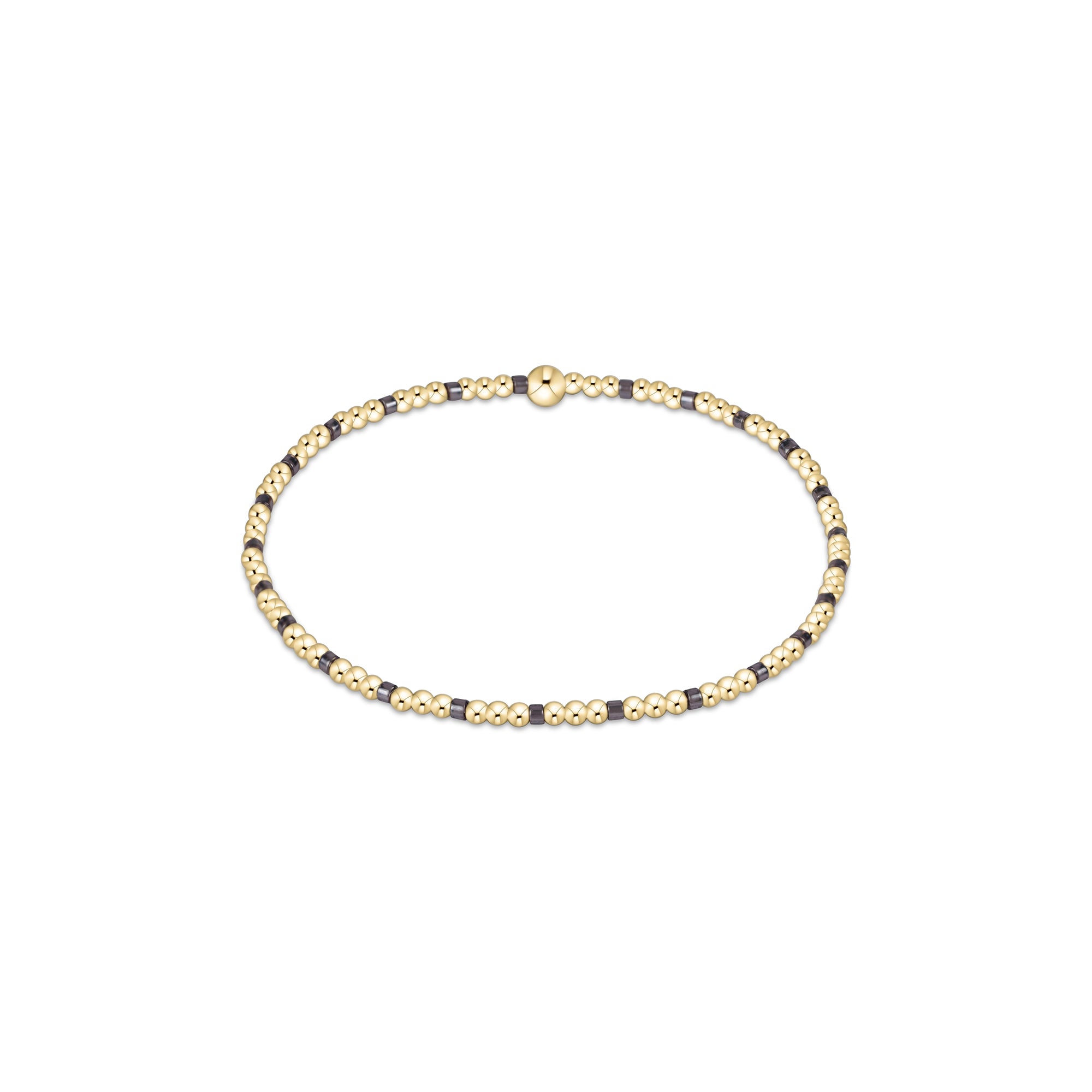 Hope Sincerity Pattern 2mm Bead Bracelet - Taupe With A Twist