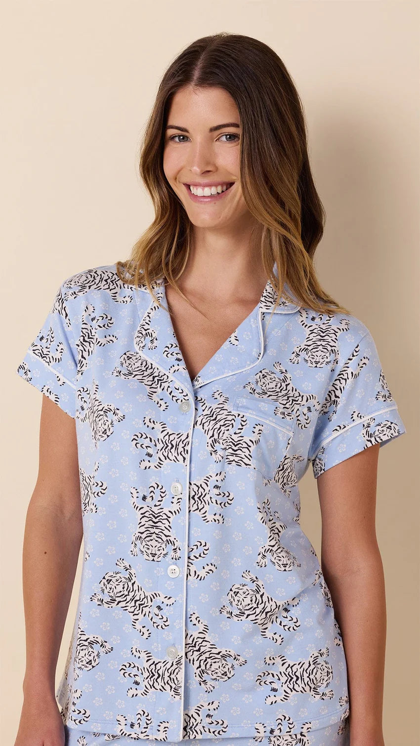 Bengal Blue Pima Knit Short Set