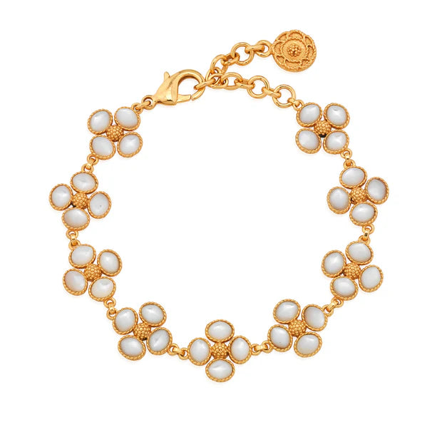 Berry Clover Link Bracelet - Mother Of Pearl