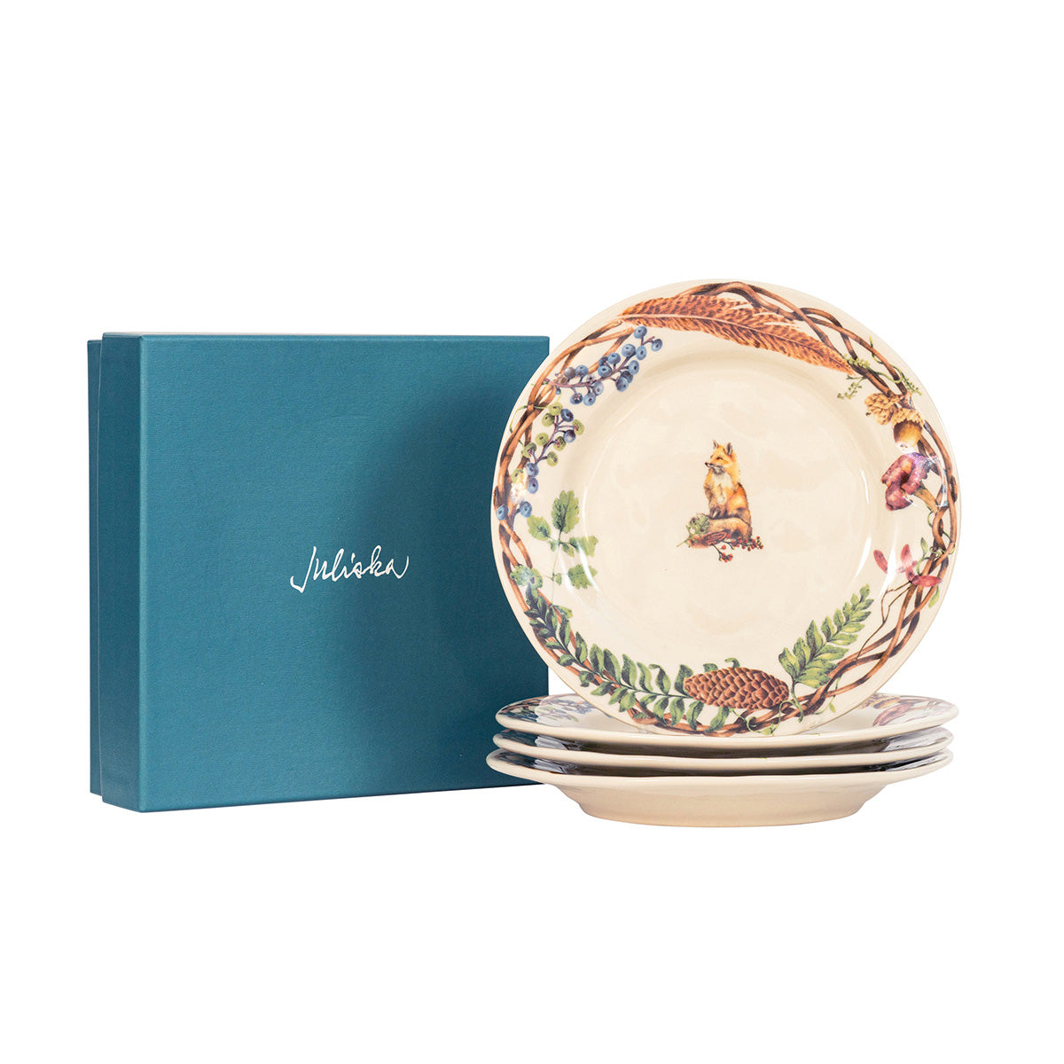 Forest Walk Dessert/Salad Plate Assorted Set/4