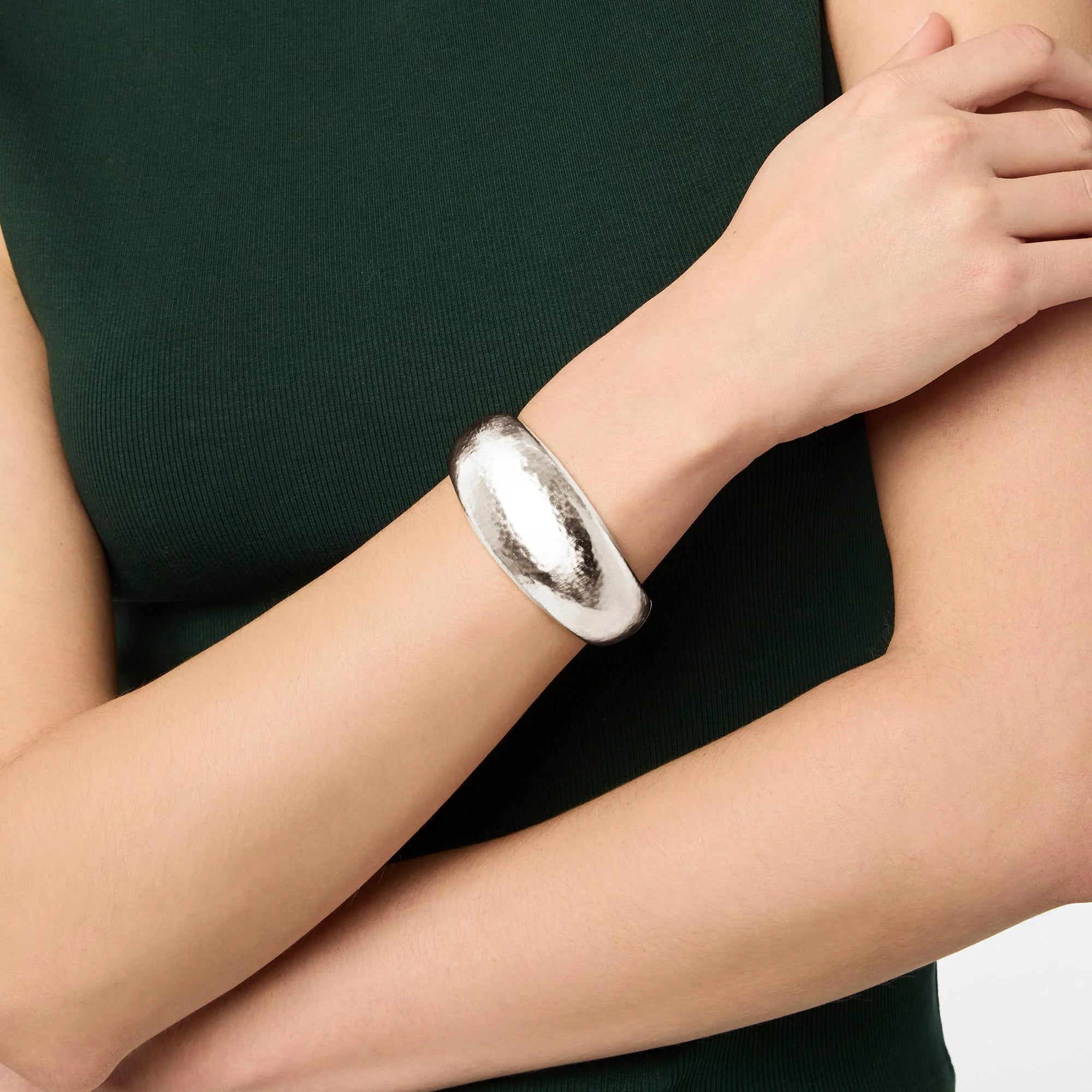 Catalina Statement Hinge Bangle Silver