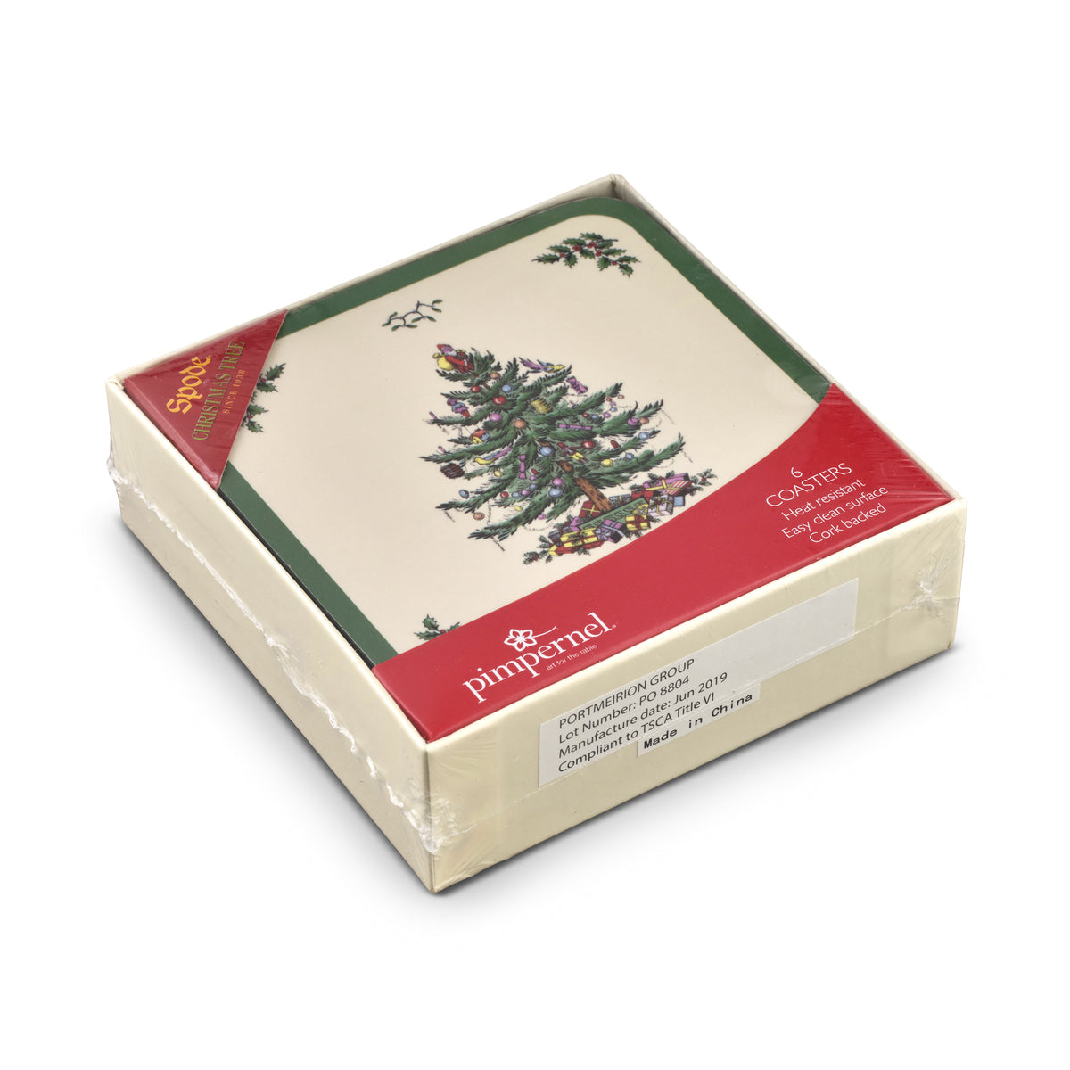 Christmas Tree Set of 6 Coasters