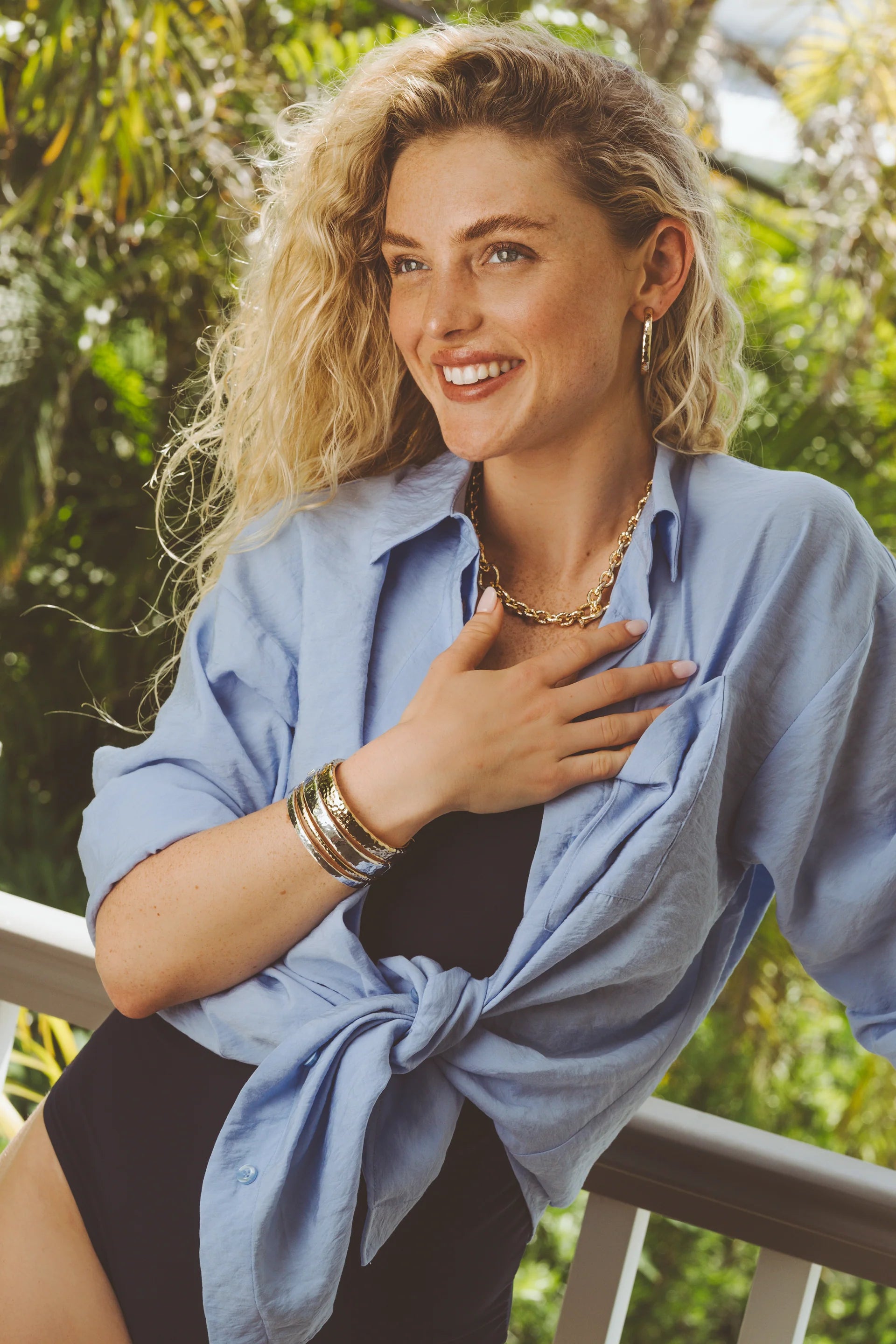 Farrier Wide Hinged Bangle, Silver