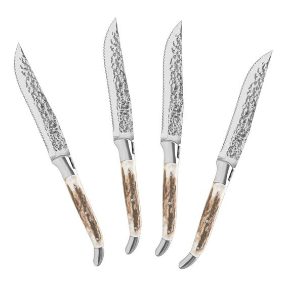 Deer Horn Handle Steak Knives Set