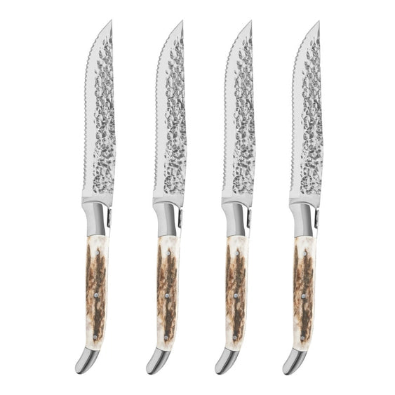 Deer Horn Handle Steak Knives Set