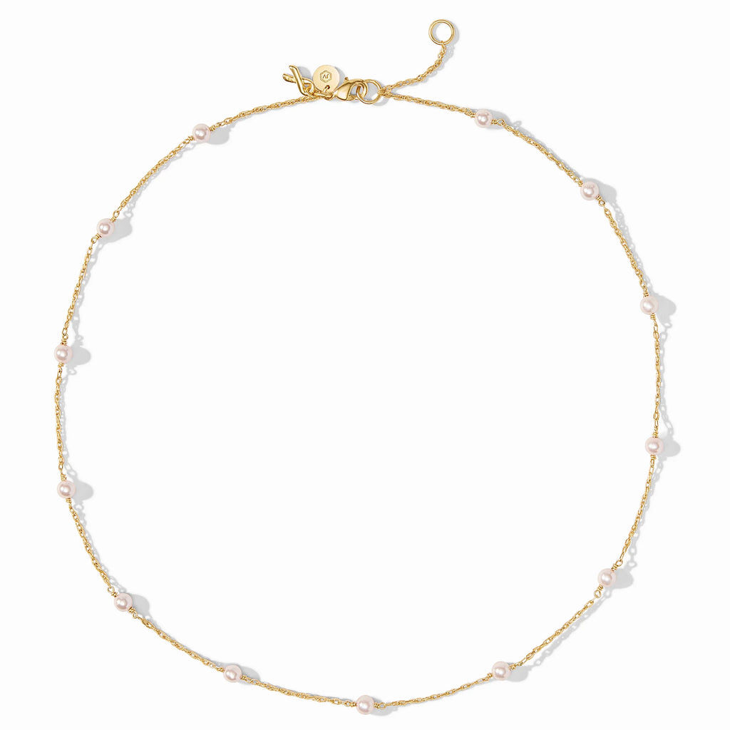 The Pink Delicate Station Necklace