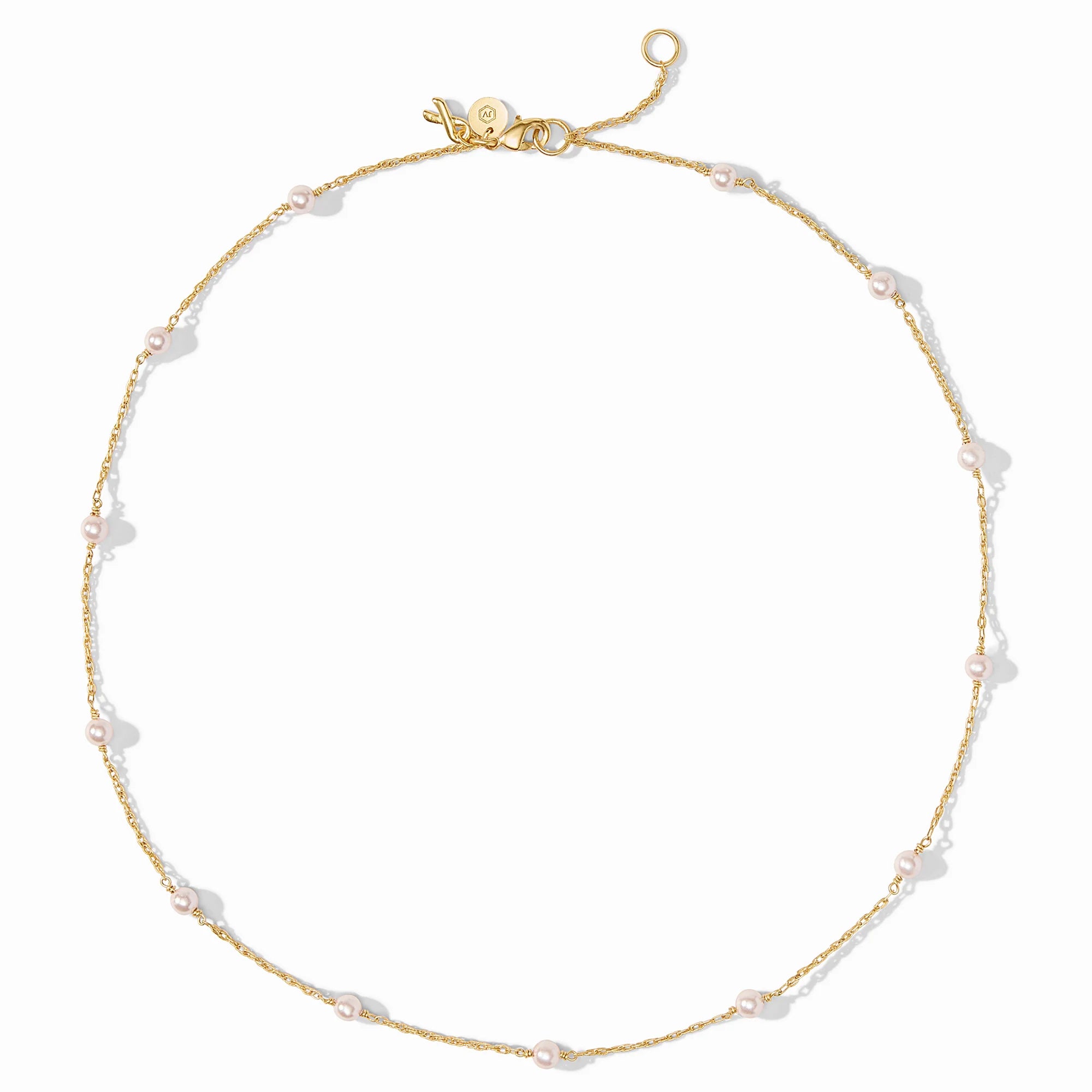 The Pink Delicate Station Necklace