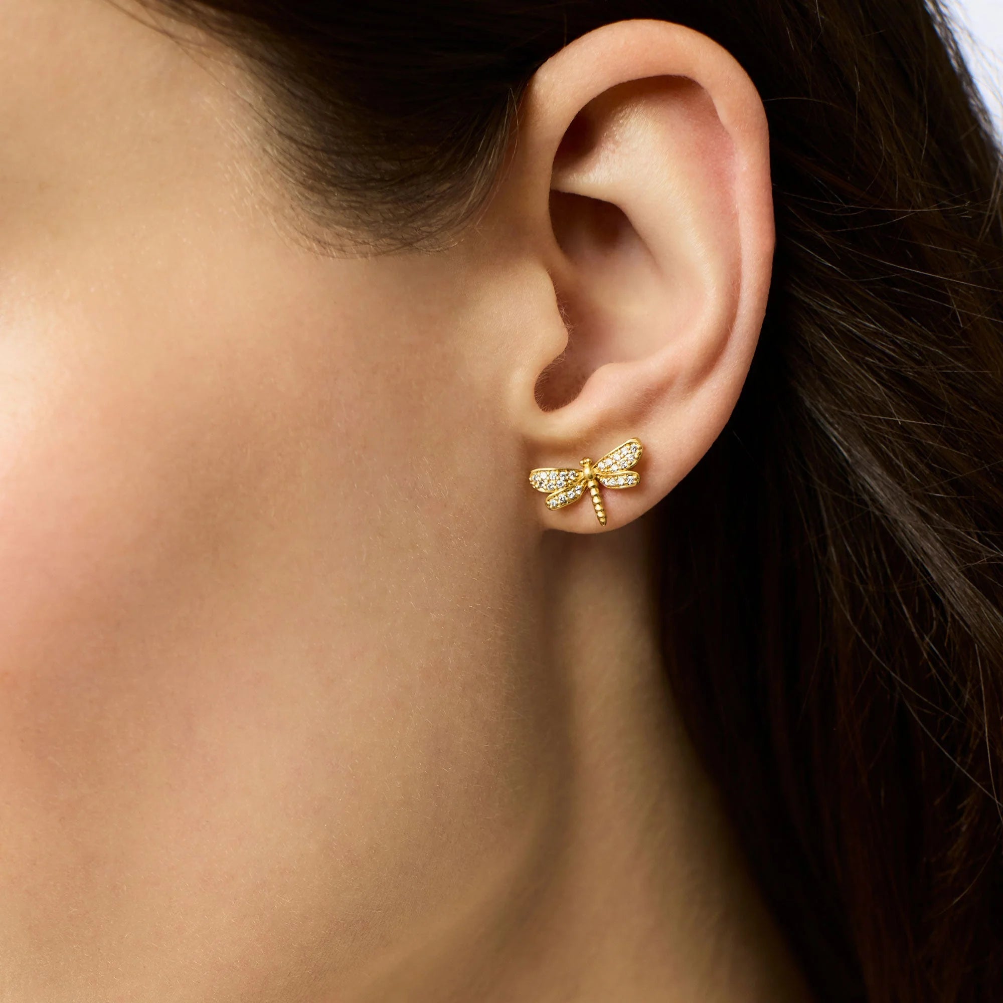 Dragonfly Pavé Stud