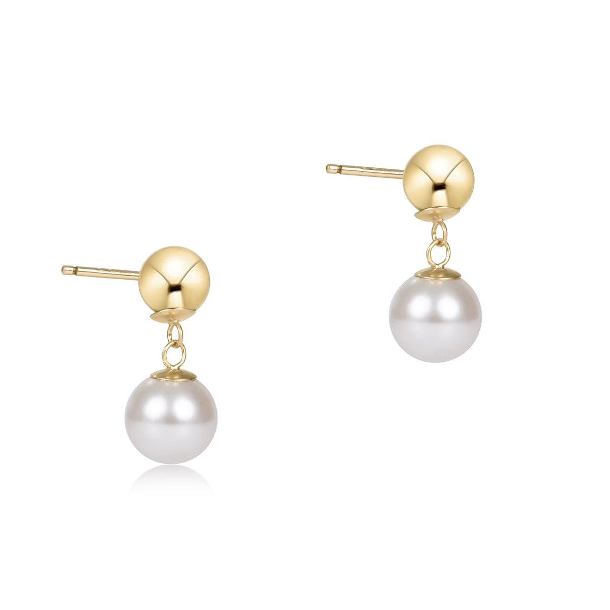 Classic 10mm Ball Drop Stud - Pearl