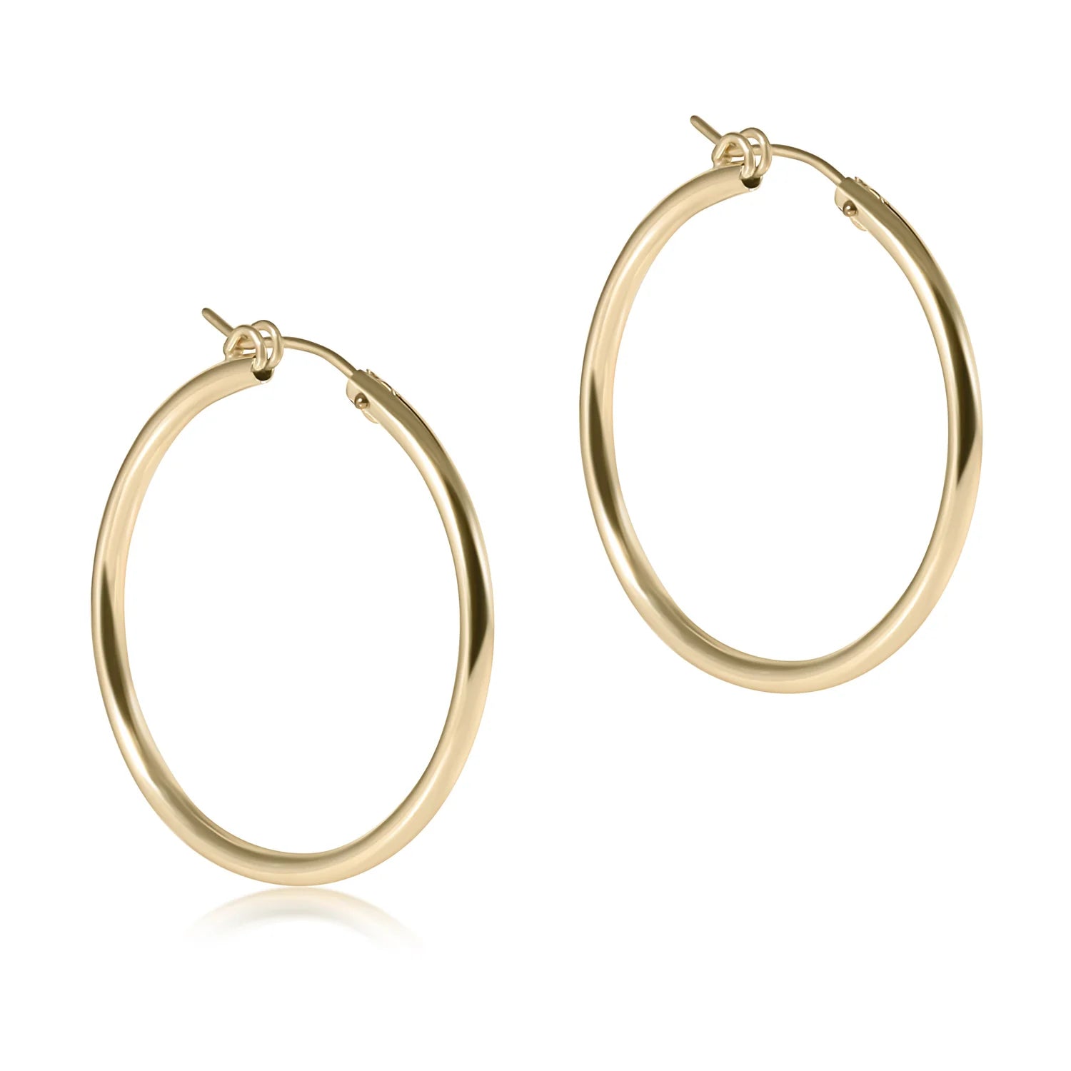round gold 1.25" hoop - smooth