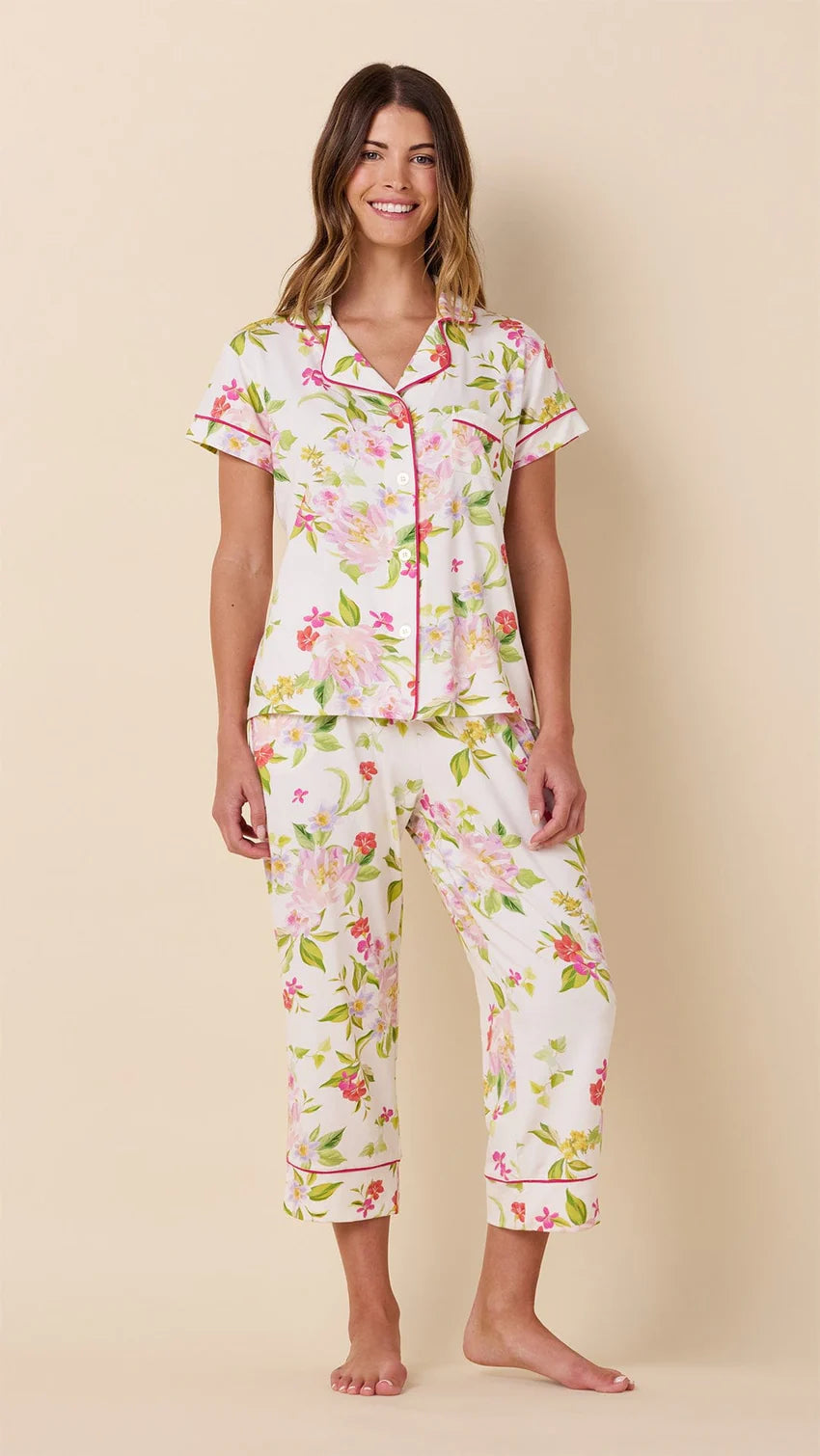 Florentina Pima Knit Capri Set
