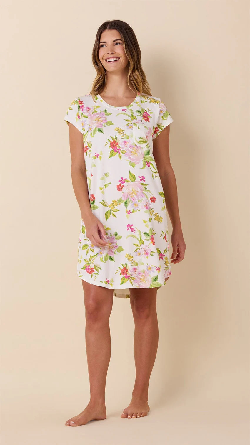 Florentina Knit Short-Sleeved Sleep Shirt