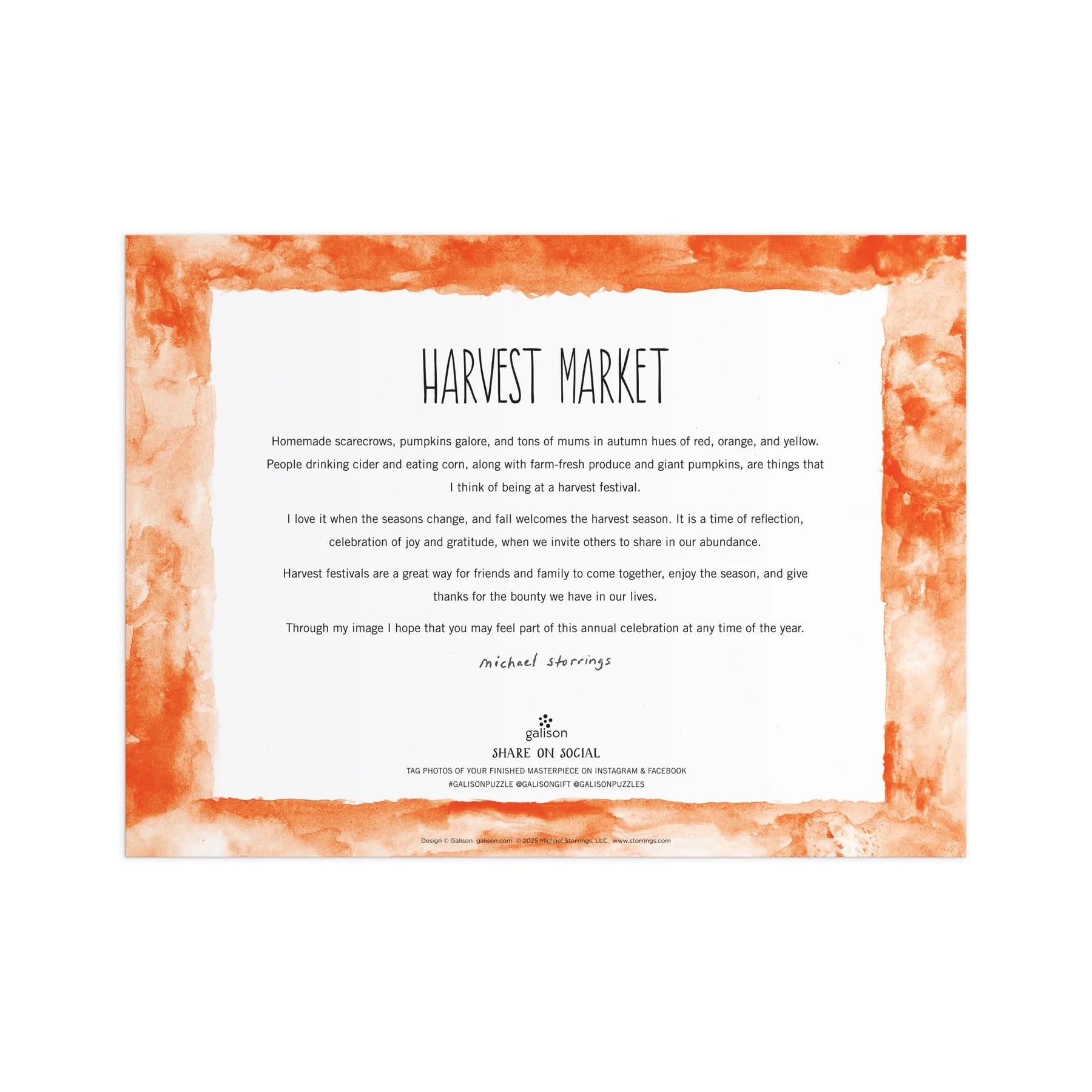 Michael Storrings Harvest Market 1000 Piece Puzzle