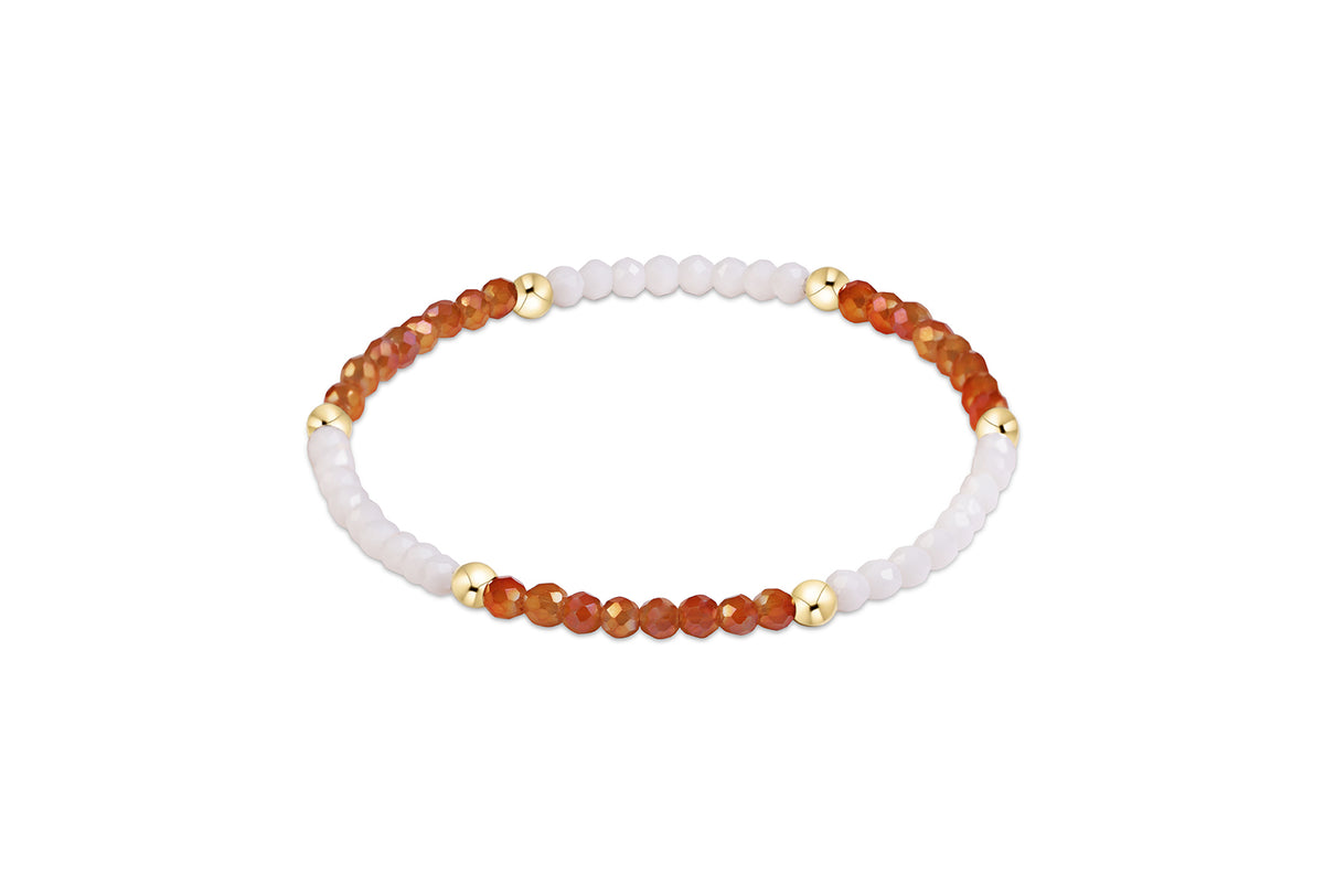 gameday flirty presence bracelet - burnt orange & white
