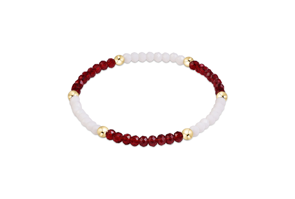 gameday flirty presence bracelet - maroon & white