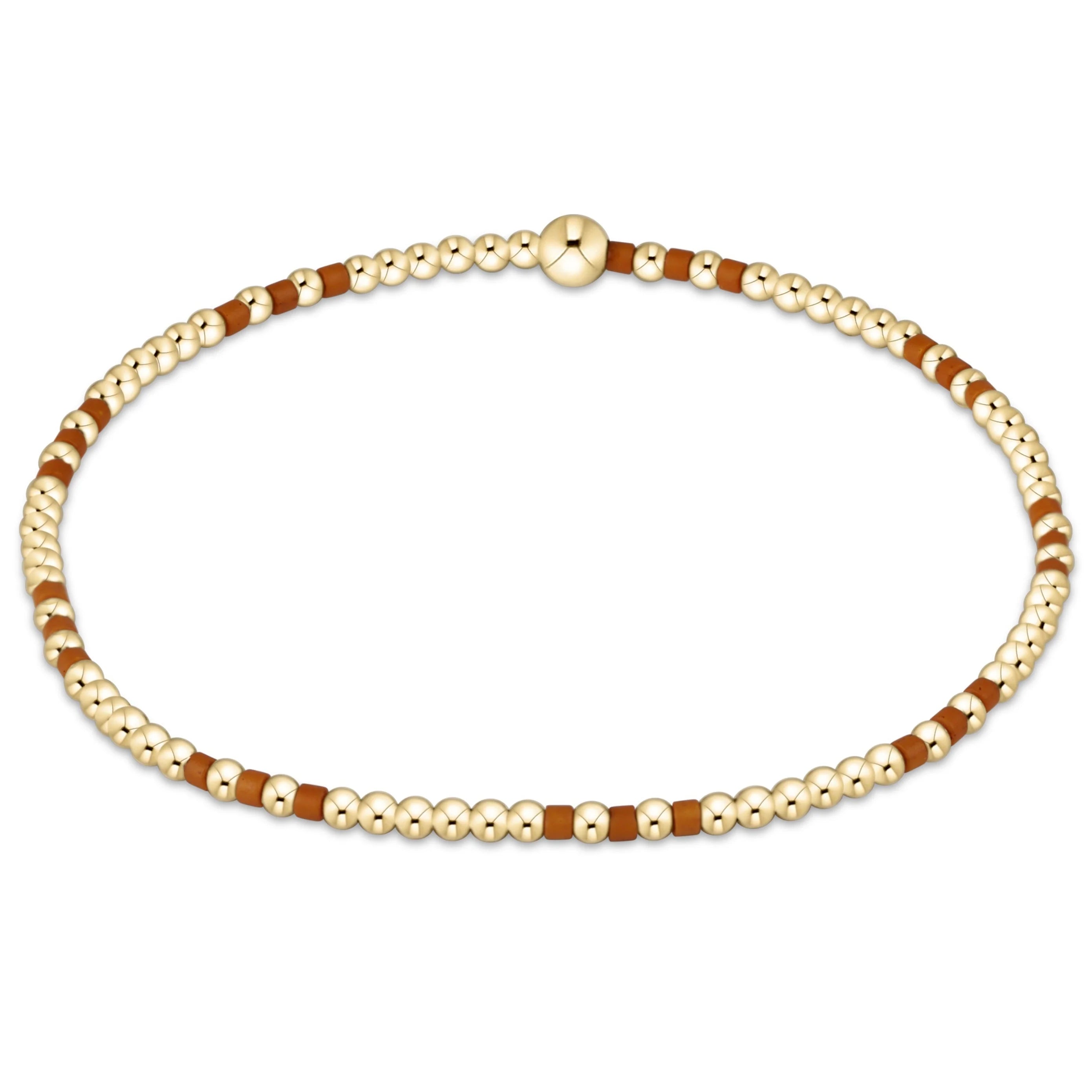 gameday hope sincerity pattern 2mm bead bracelet - Burnt Orange