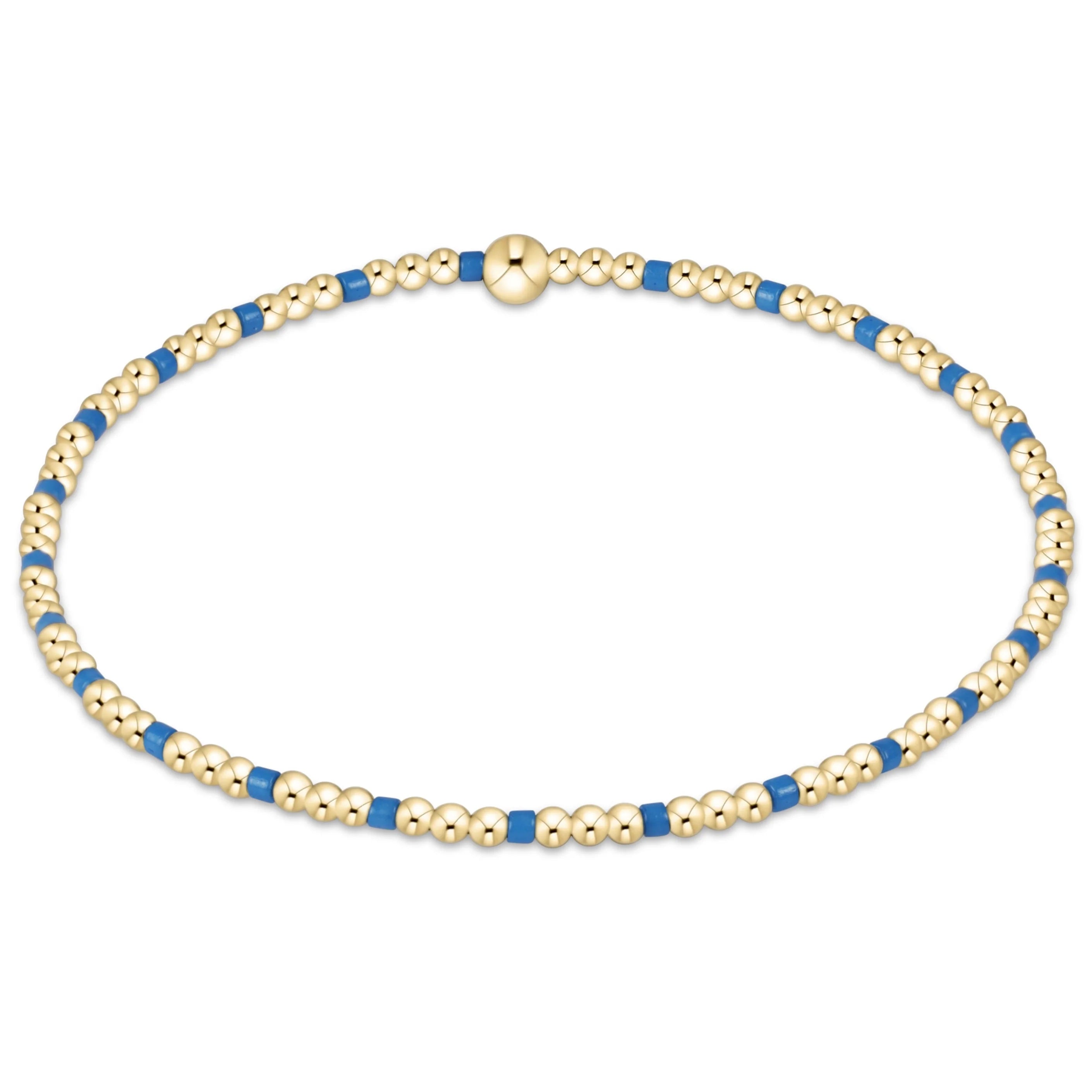 gameday hope sincerity pattern 2mm bead bracelet - Cobalt