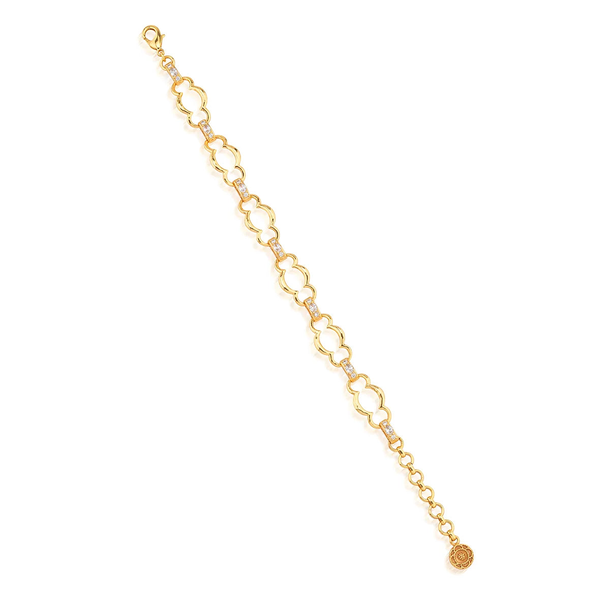 Maharani Grande Chain Bracelet, 7.5"+2" - Clear Cubic Zirconia
