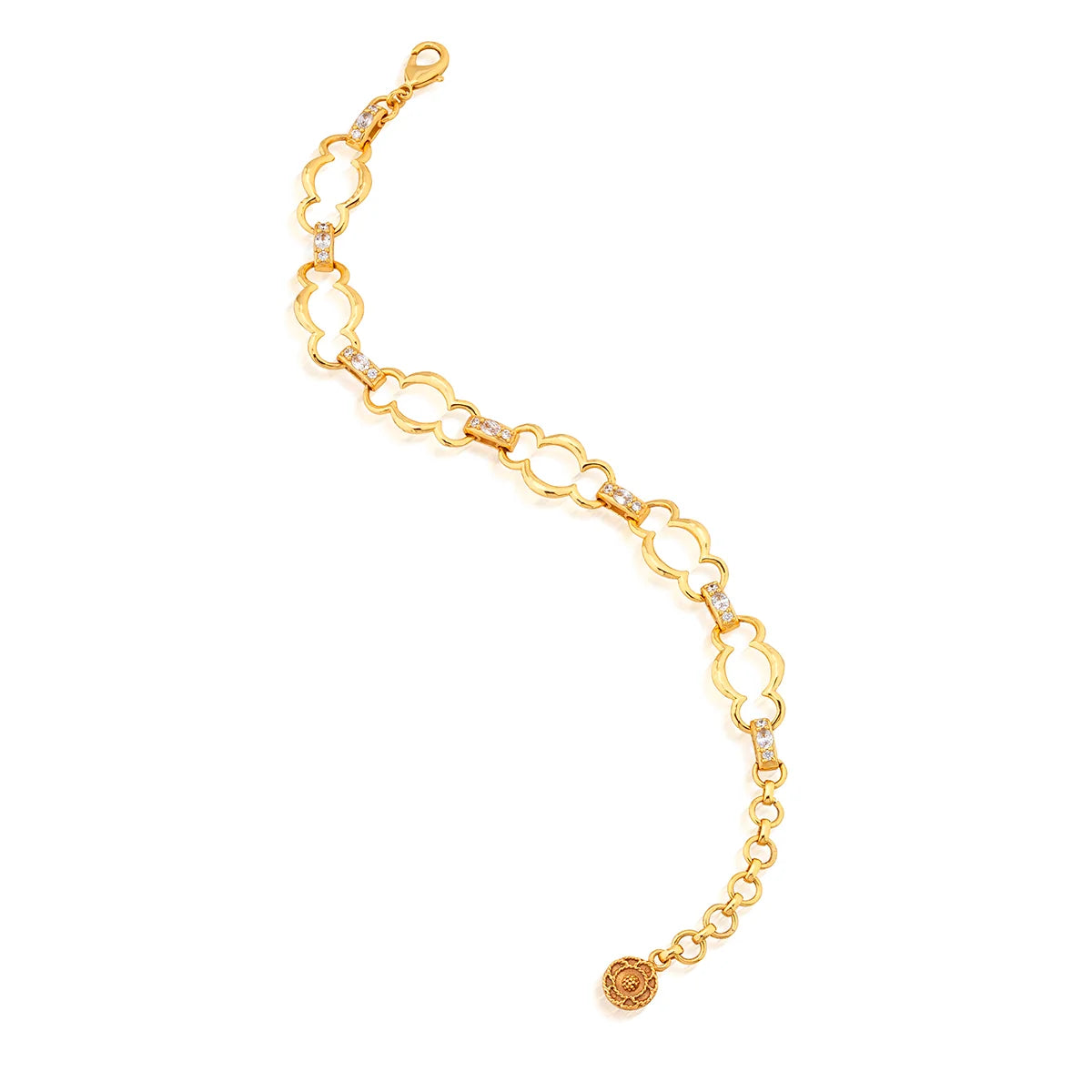 Maharani Grande Chain Bracelet, 7.5"+2" - Clear Cubic Zirconia