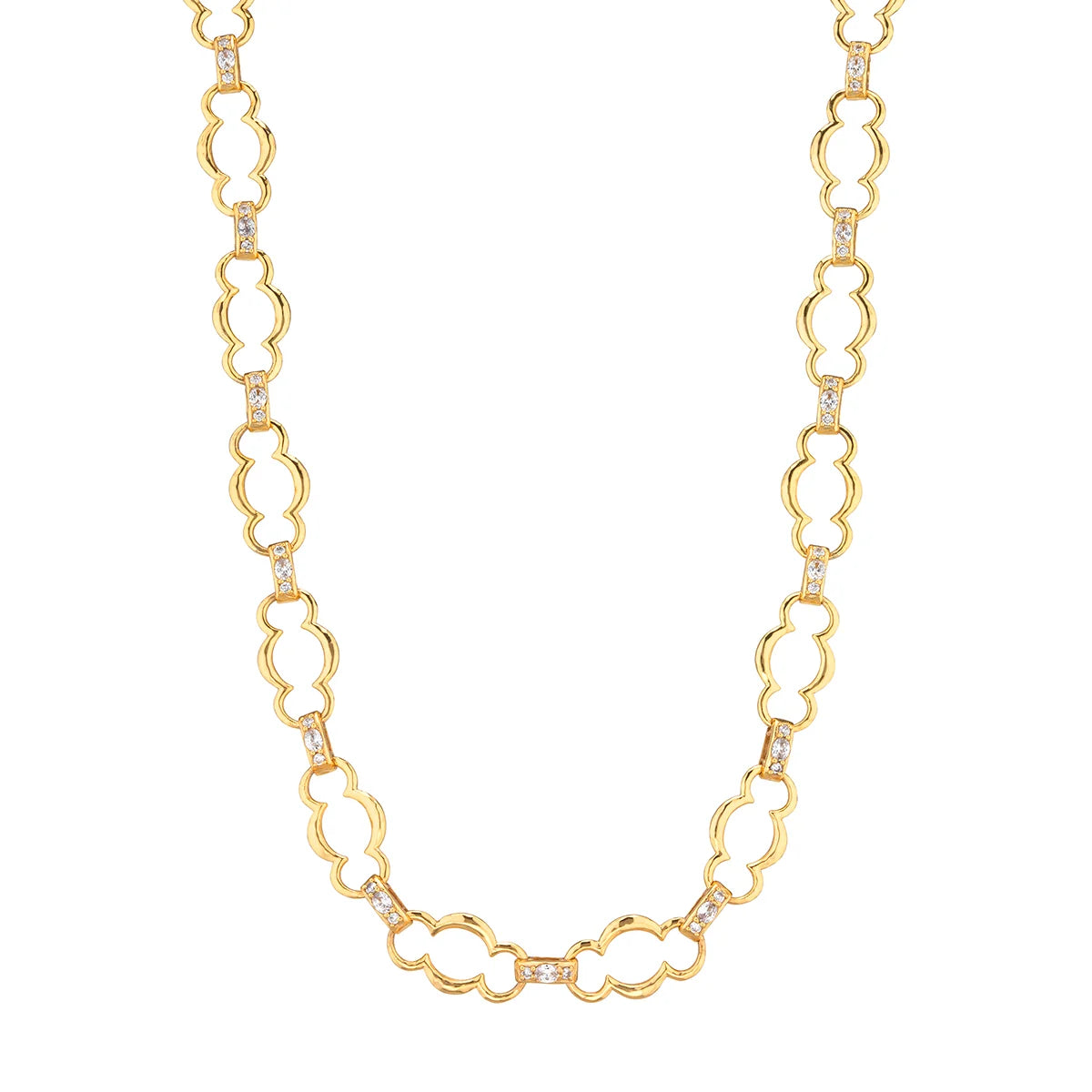Maharani Grande Chain Necklace, 17"+2" - Clear Cubic Zirconia