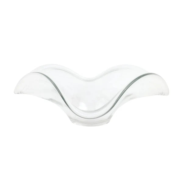 Hibiscus Glass Clear Large Bowl
