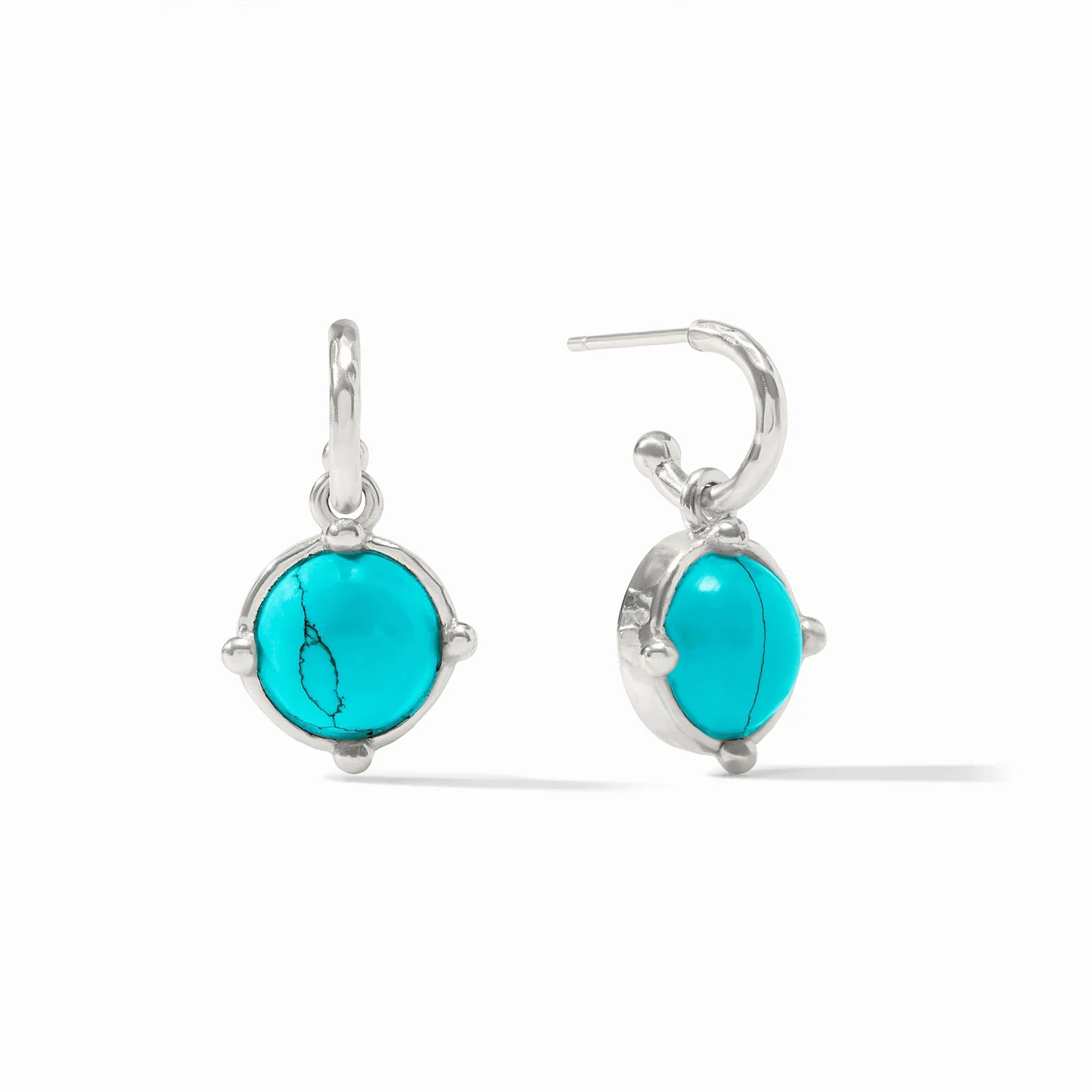 Honeybee Hoop & Charm Earring Silver