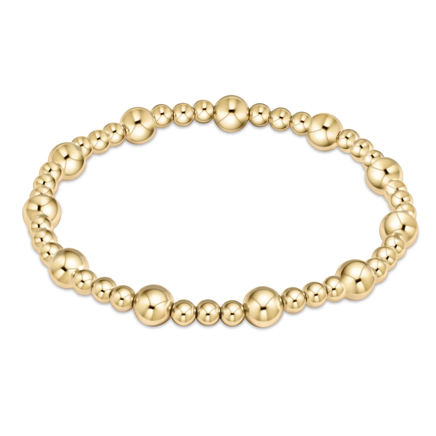 Classic Sincerity Gold Beaded Bracelet 5mm