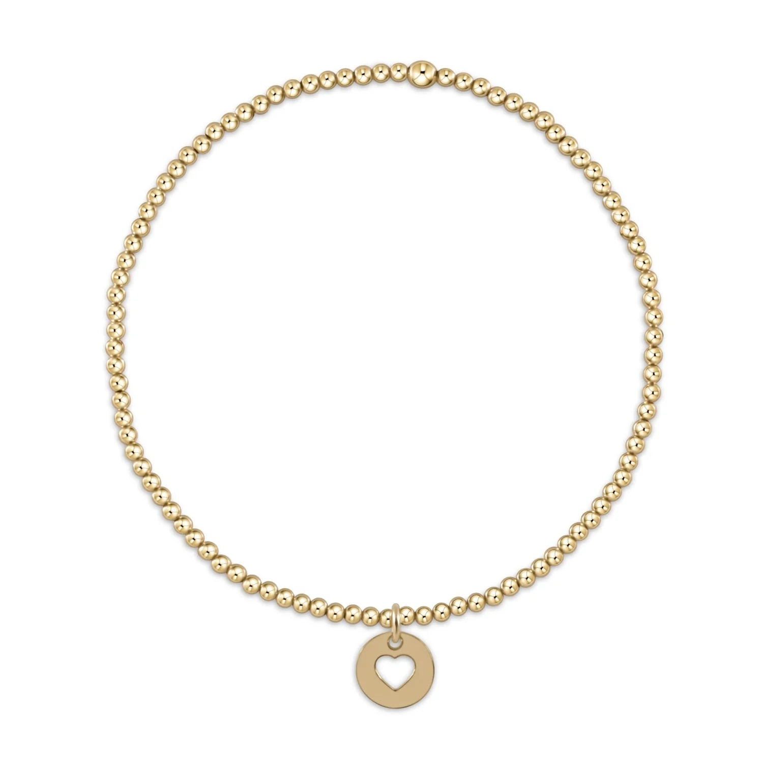 Classic Gold 3mm Bracelet - Love Gold Disc