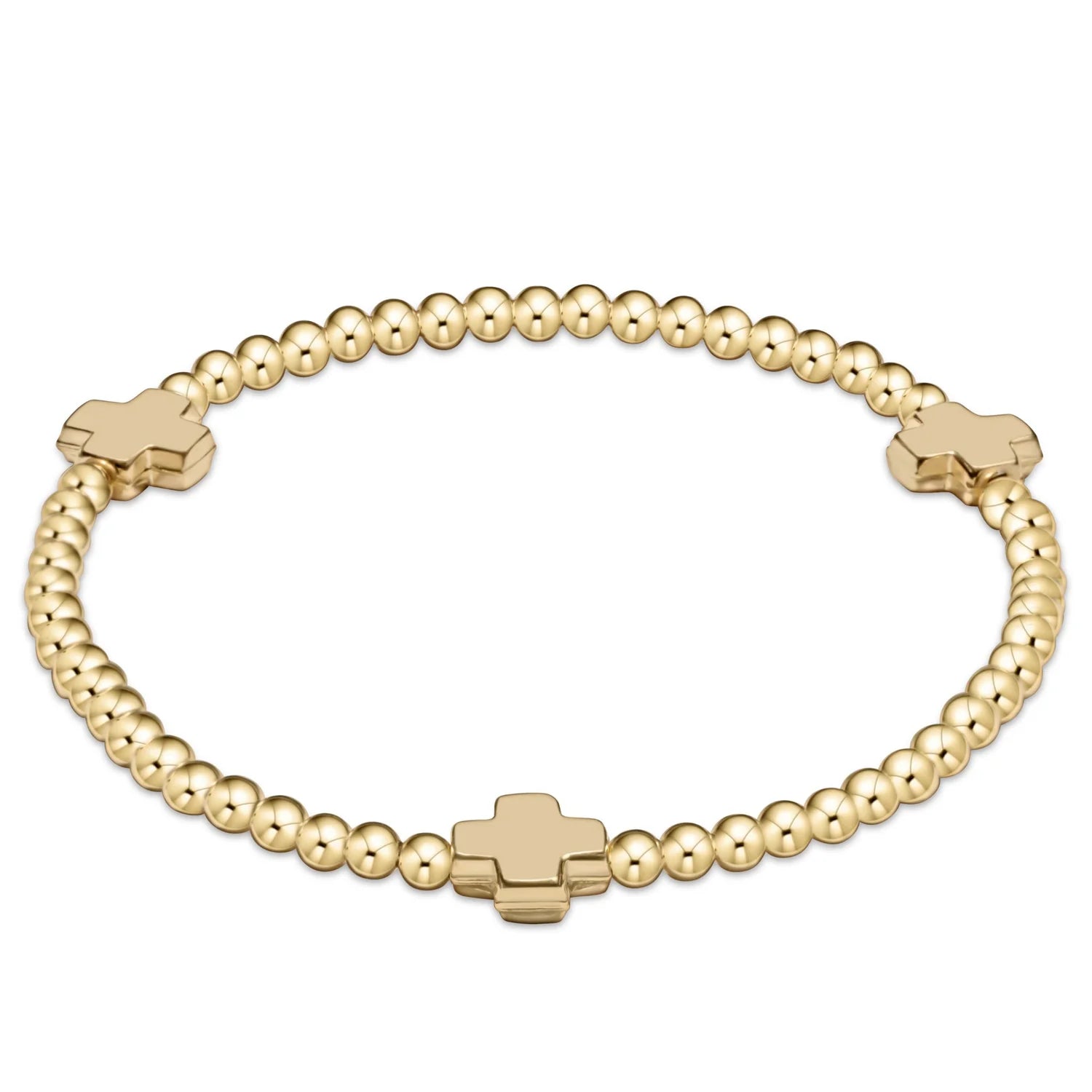 Signature Cross Gold 2mm Small Bracelet